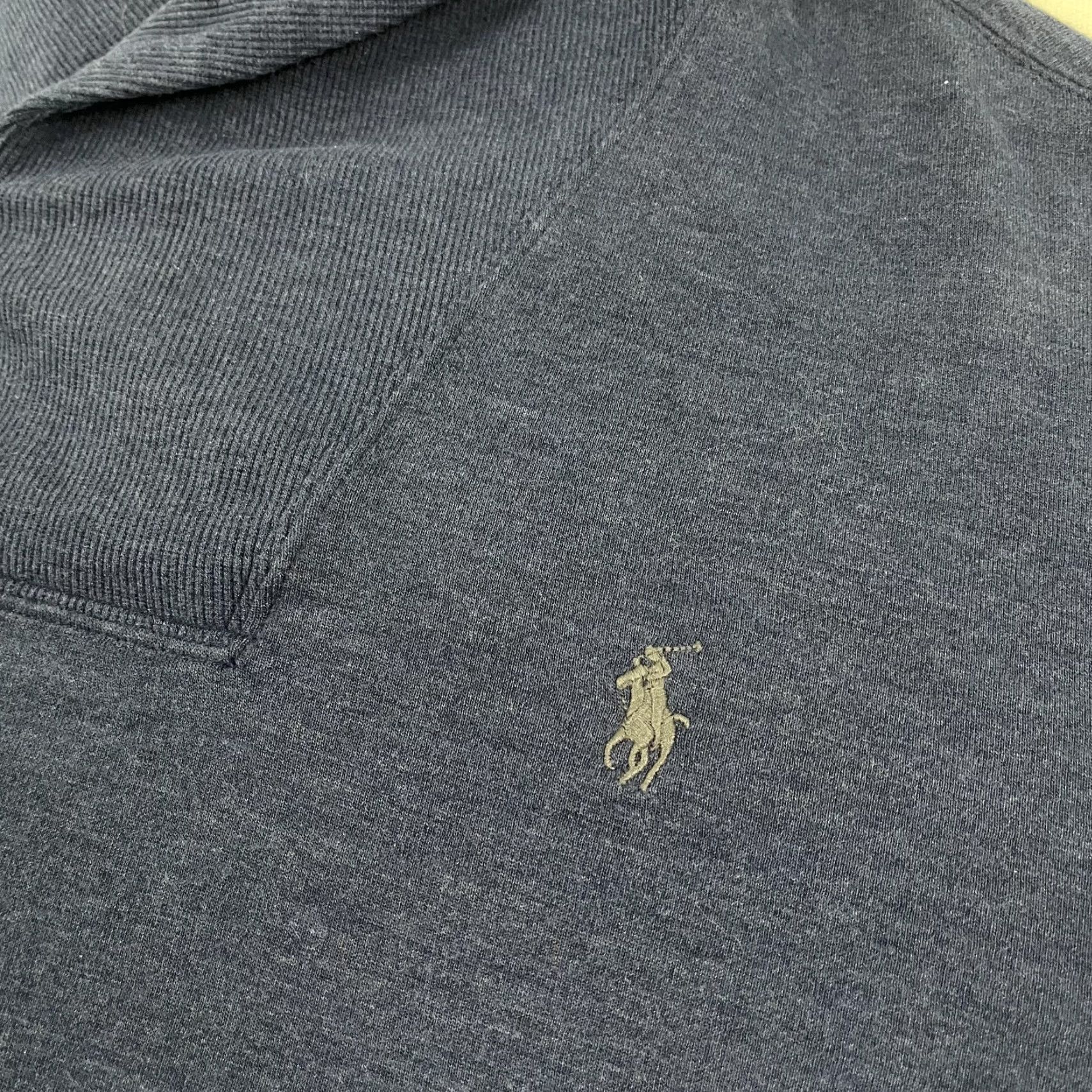 Polo Ralph Lauren Polo Ralph Lauren Sweater Mens Large Heather Navy Blue Shawl Collar Pullover Size US L / EU 52-54 / 3 - 2 Thumbnail