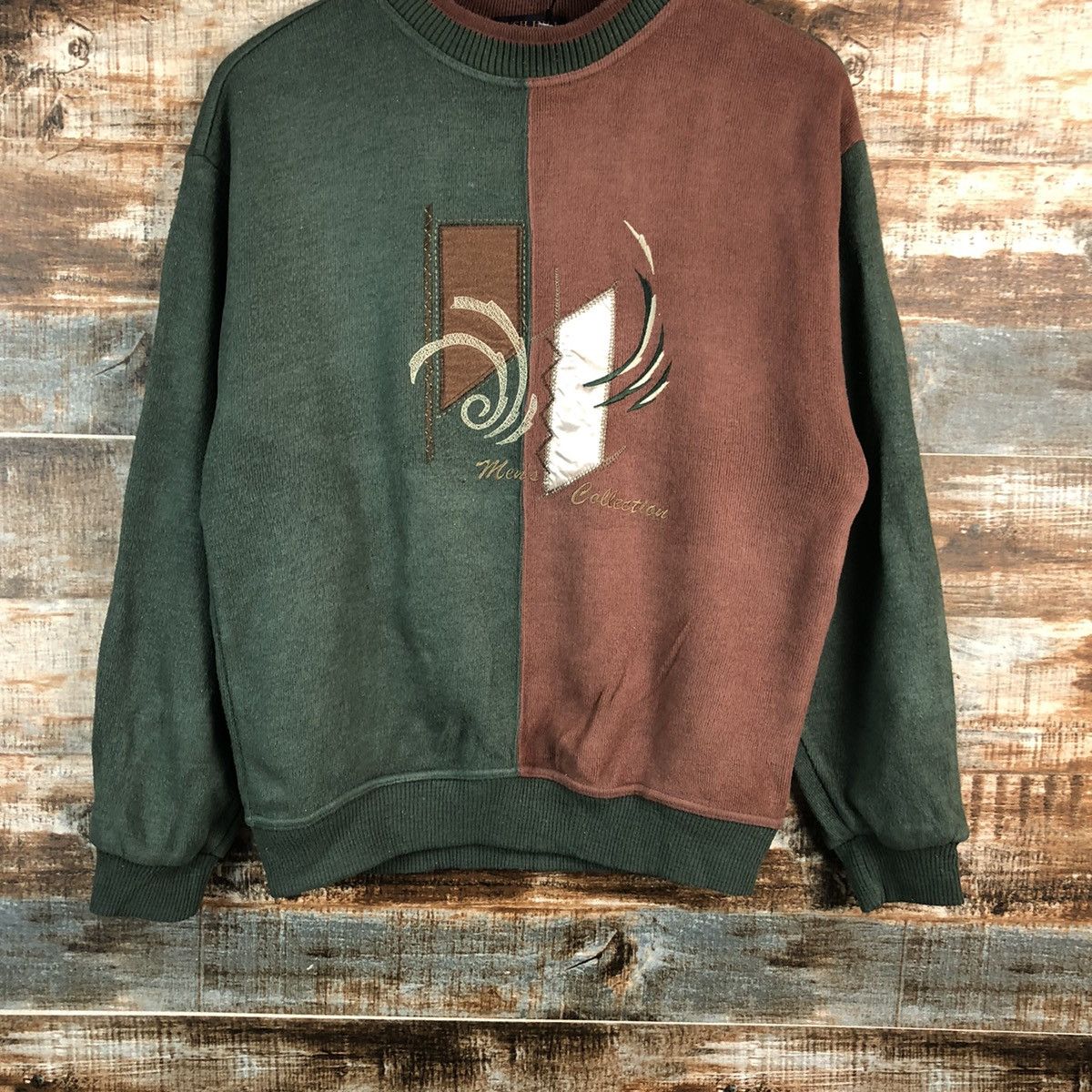 Japanese Brand Bush Hill vintage Brown Green Sweathshirt #A2514 Size US S / EU 44-46 / 1 - 3 Thumbnail