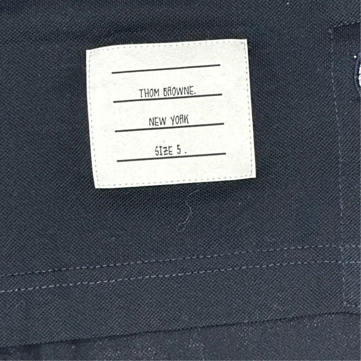 Thom Browne Navy Blue Pocket Polo Shirt -2507