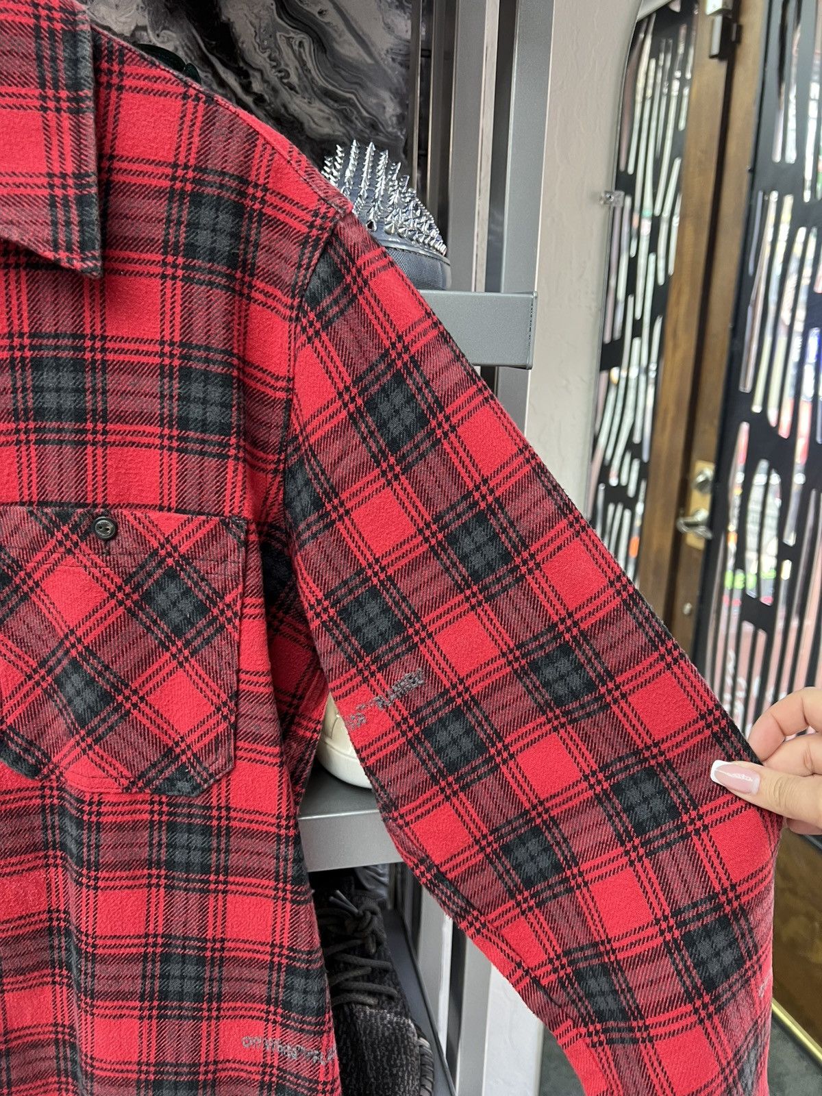 Off-White Offwhite Red Flannel Button Up Size US M / EU 48-50 / 2 - 4 Thumbnail