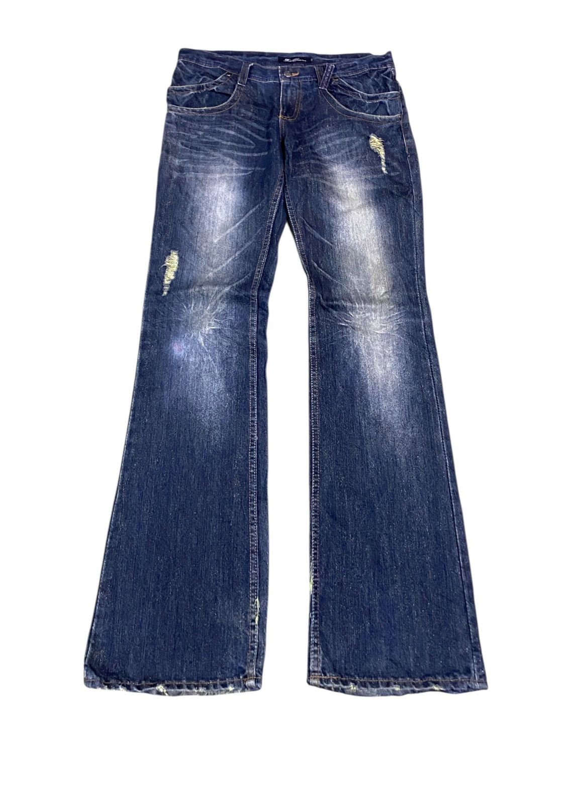 Tornado Mart Vintage Japanese Brand The Root Three Flared Jeans 1990s Size US 34 / EU 50 - 1 Thumbnail
