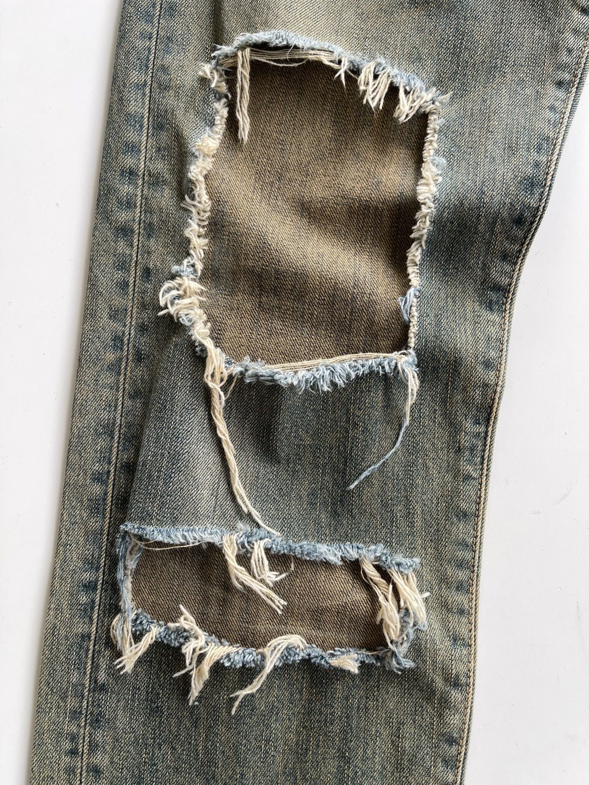 Vintage Vintage Edwin XV Ripped Distressed Denim Size US 27 - 7 Thumbnail