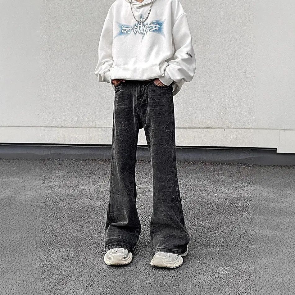 Japanese Brand Retro loose straight leg micro flared jeans Size US 32 / EU 48 - 1 Thumbnail