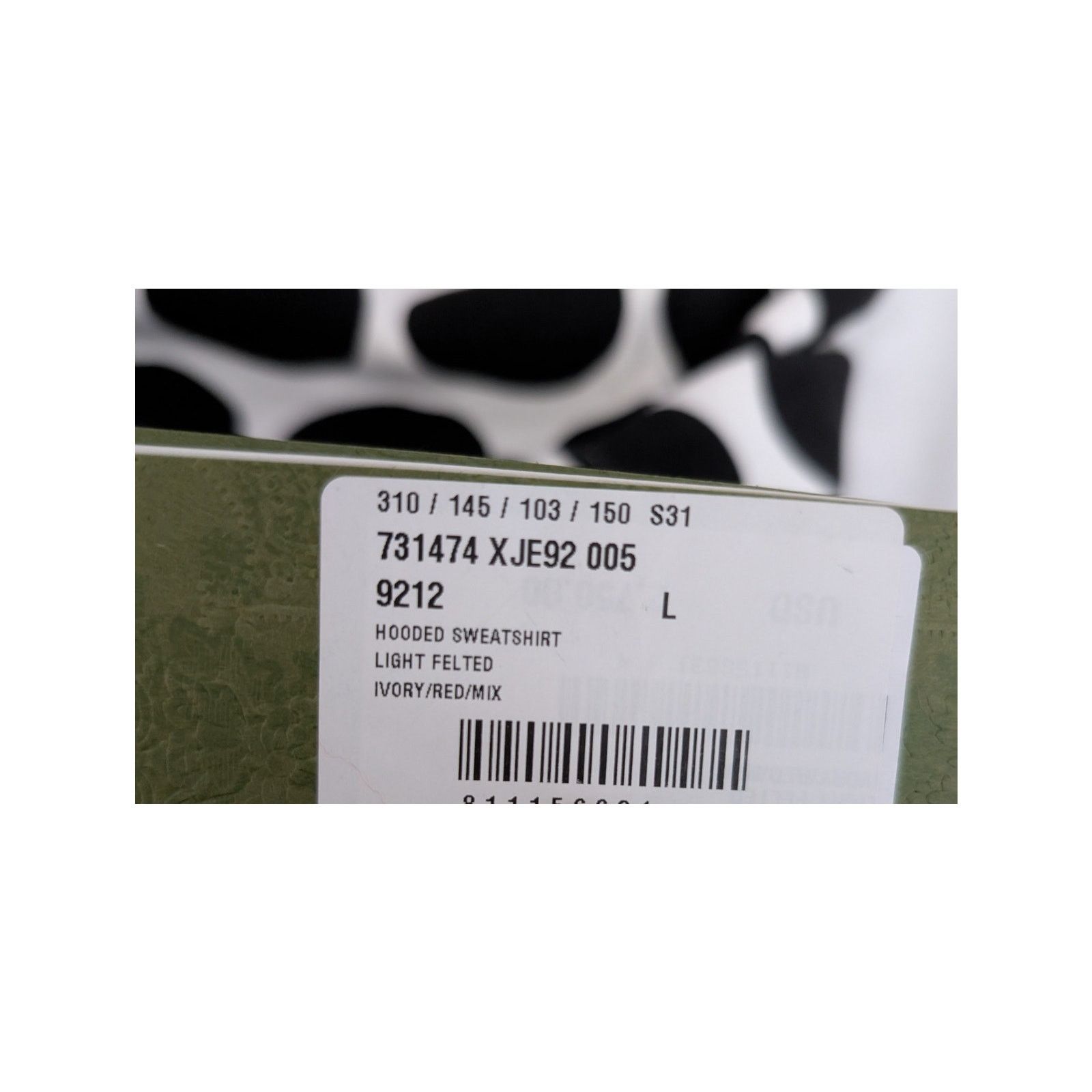 Gucci o1rshd1 Light Felted Hooded Sweatshirt in Ivory/Red/Mix Size US L / EU 52-54 / 3 - 23 Thumbnail