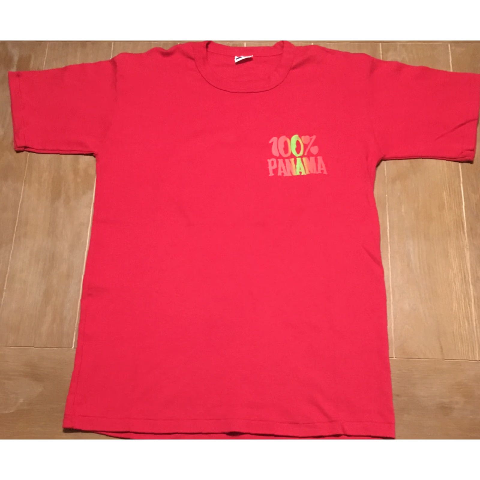 Vintage VINTAGE Excellent Panama Shirt Men XL Red Single Stitch Mens Size US XL / EU 56 / 4 - 2 Thumbnail
