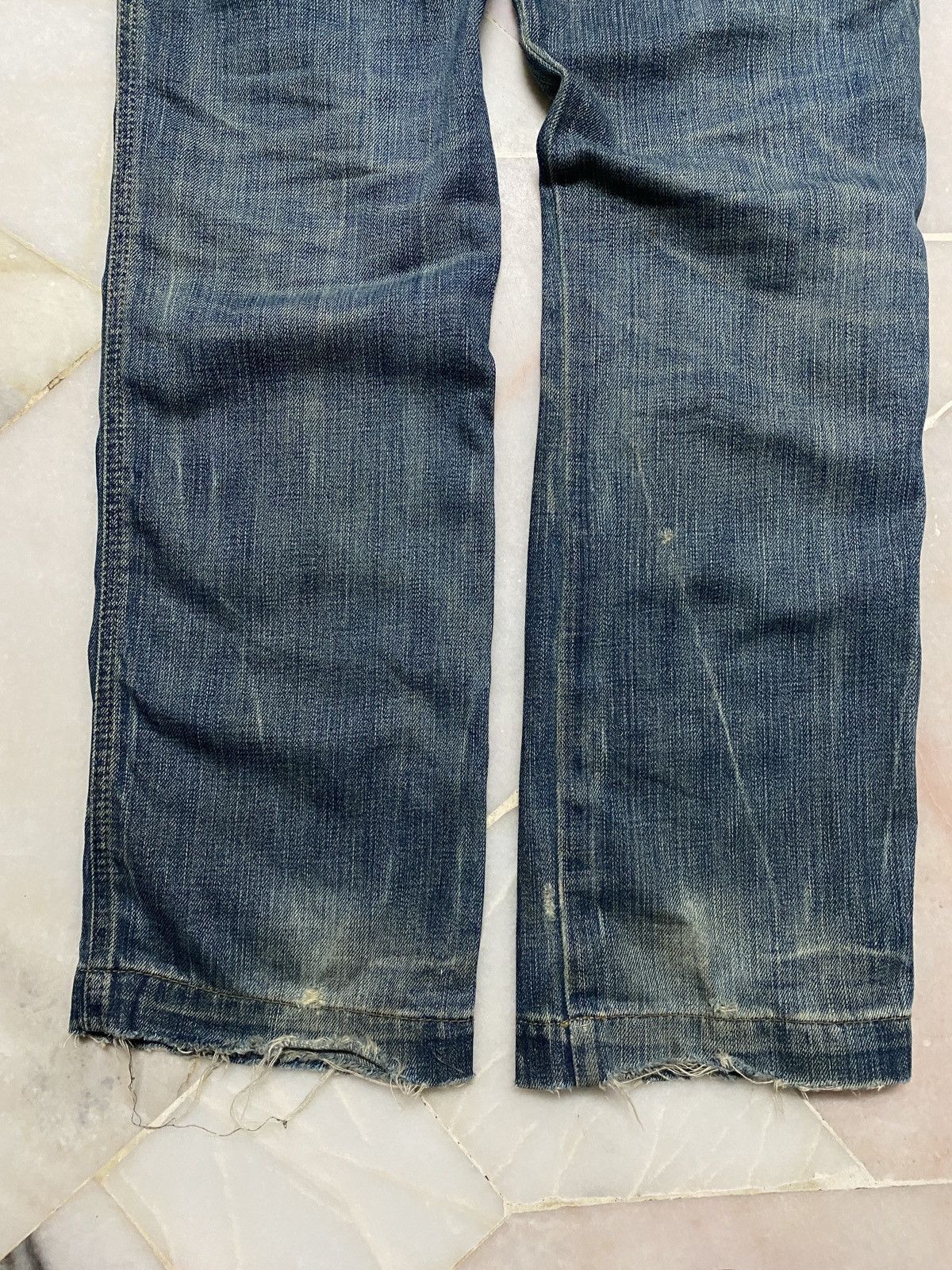 If Six Was Nine 💥Sick💥Vintage 90s Style Gas Mudwash Faded Distress Jean Size US 32 / EU 48 - 25 Thumbnail