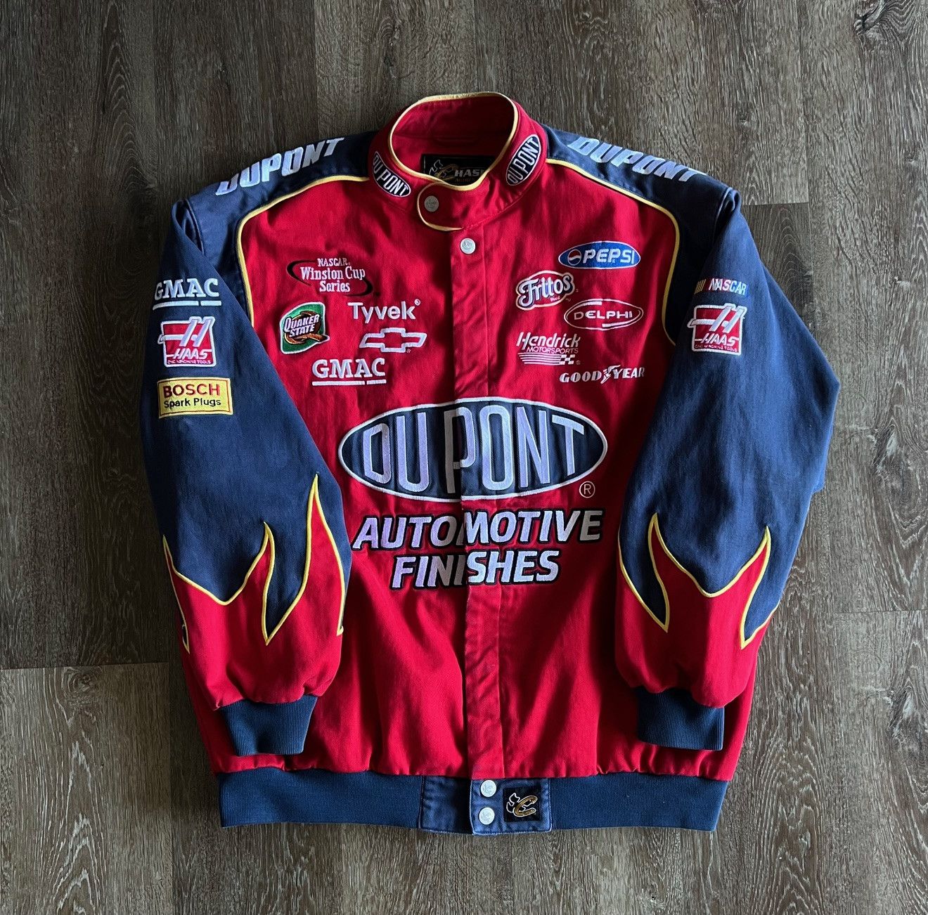 Image of Chase Authentics x Nascar Vintage Nascar Chase Authentic Dupont Racing Jacket Size Xl, Men's