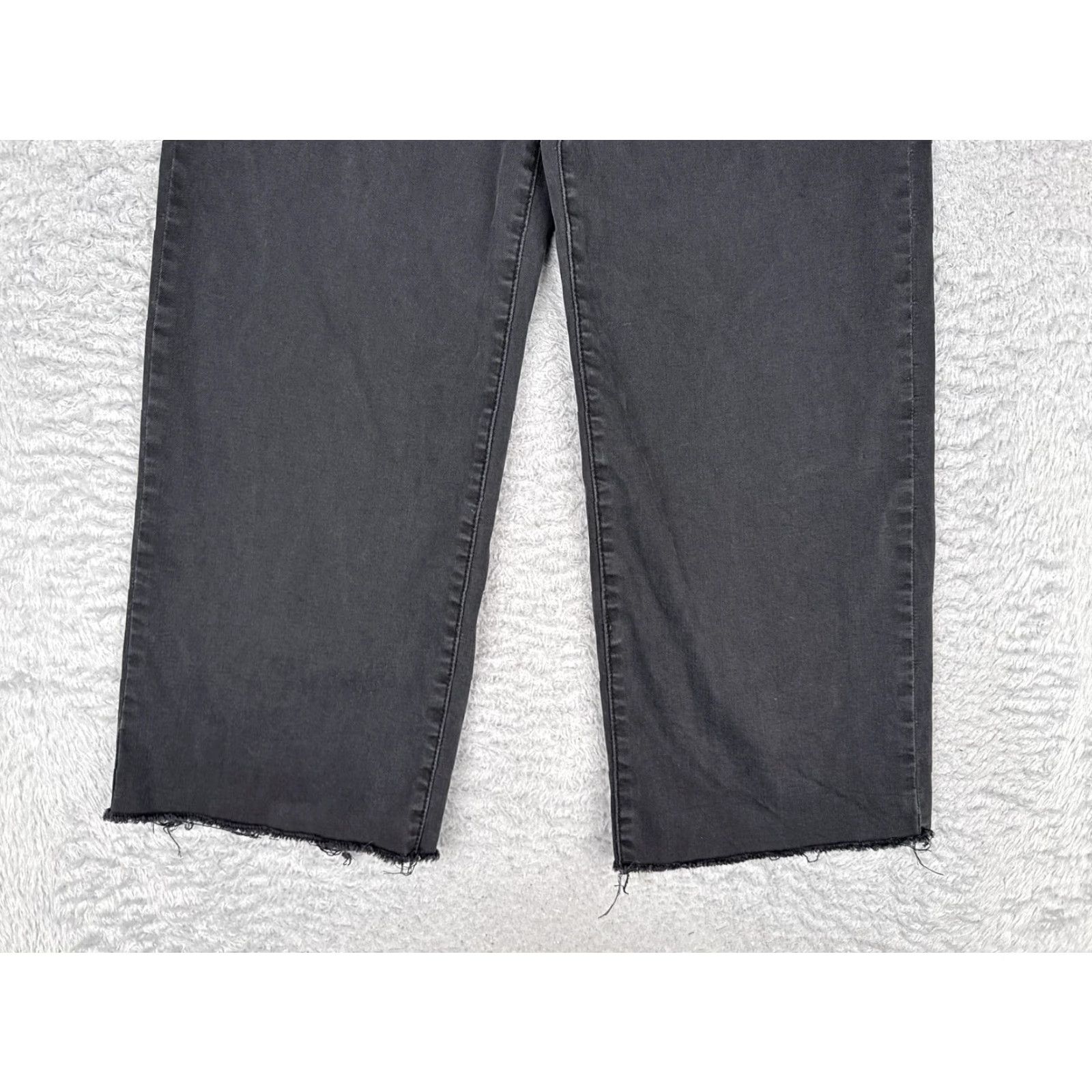 Denime VERVET Jeans Women's 28 Gray Charcoal Wash Mid Rise Wide-Leg Crop 28x25 Denim Size 28" / US 6 / IT 42 - 2 Thumbnail