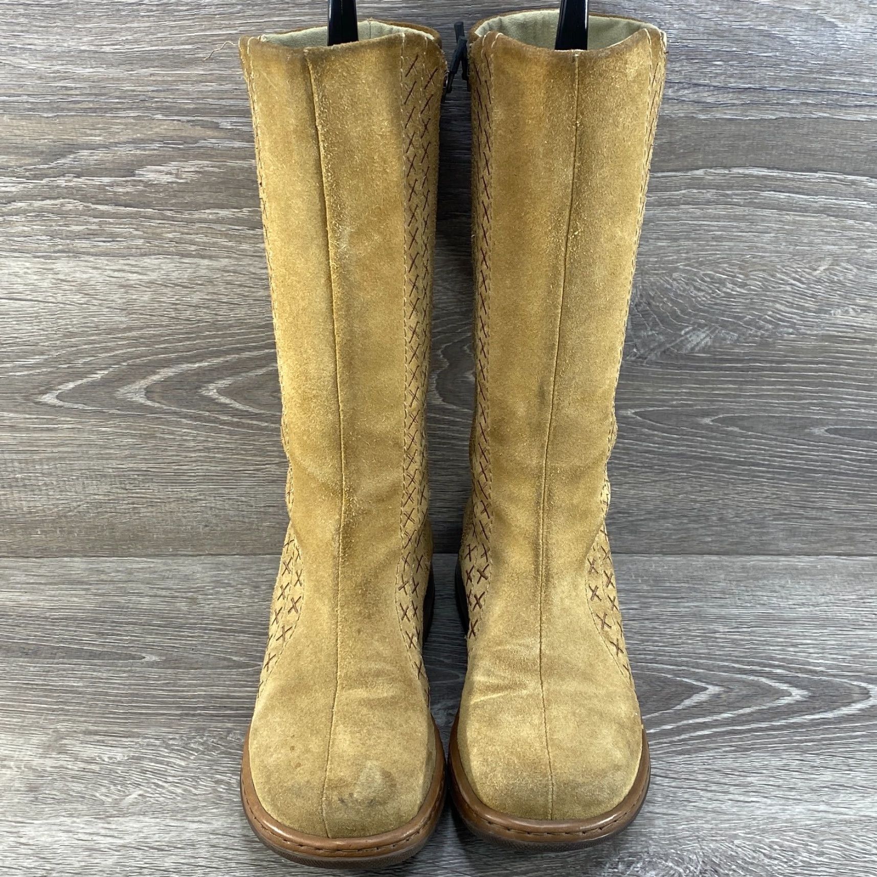 Dansko Dansko Boots Women's 6.5-7 EU 37 Embroidered Tan Fleur Suede Leather Mid Calf Boots Size US 6.5 / IT 36.5 - 3 Thumbnail