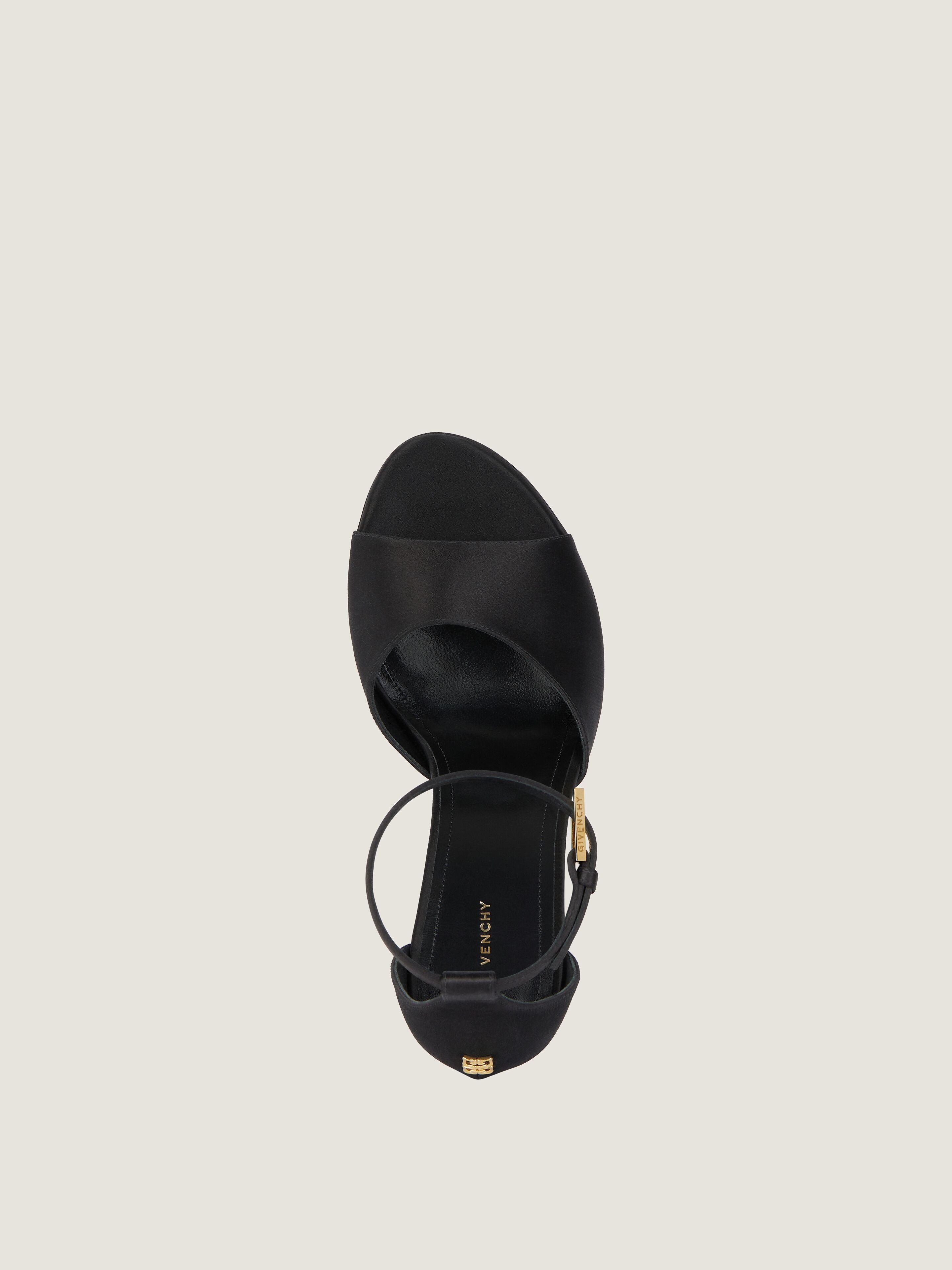 Givenchy o1srvl11e0825 4G Liquid Platform Sandals in Satin in Black Size US 8.5 / IT 38.5 - 4 Thumbnail
