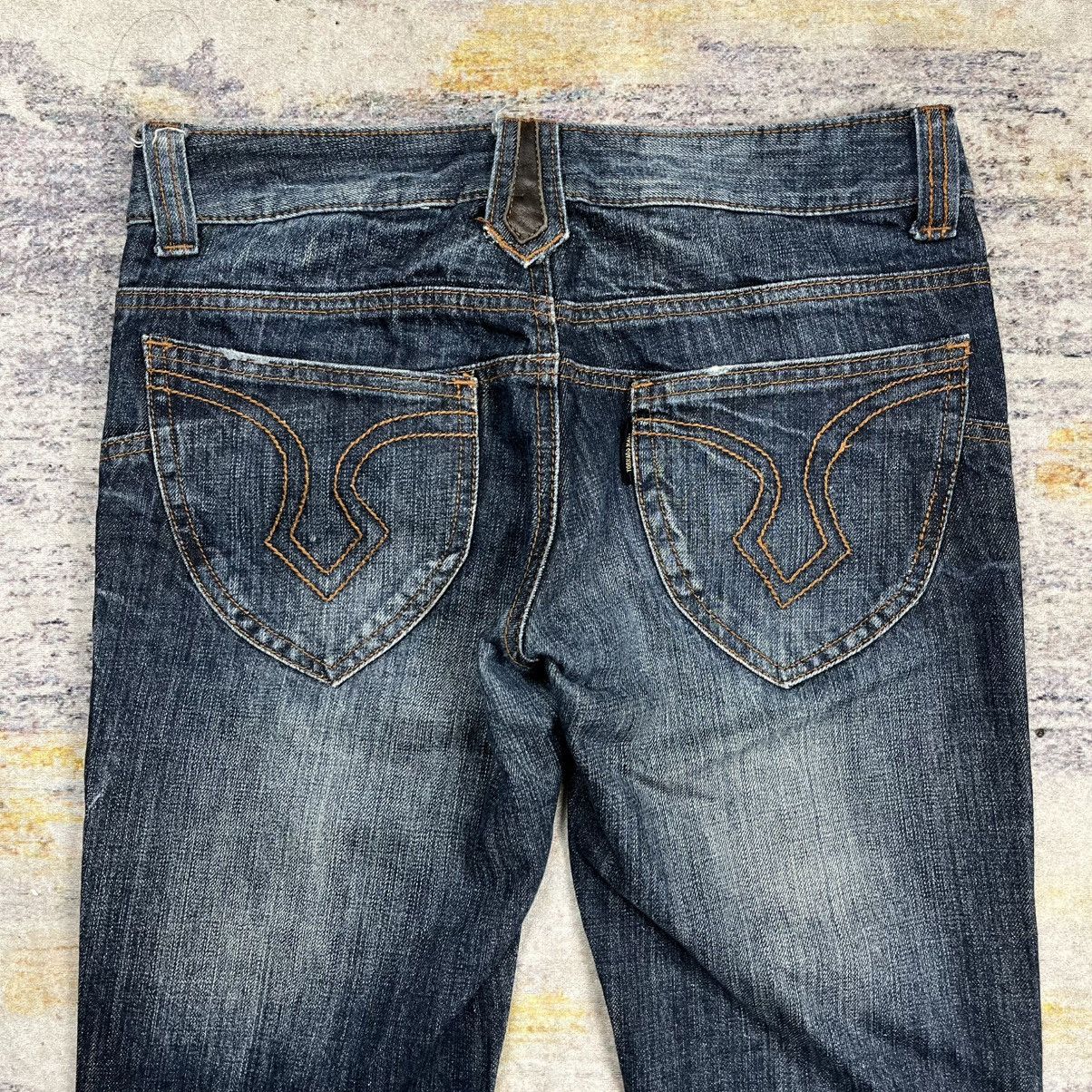 Tornado Mart Tornado Mart western leather accented lace up flared jeans Size US 30 / EU 46 - 6 Thumbnail