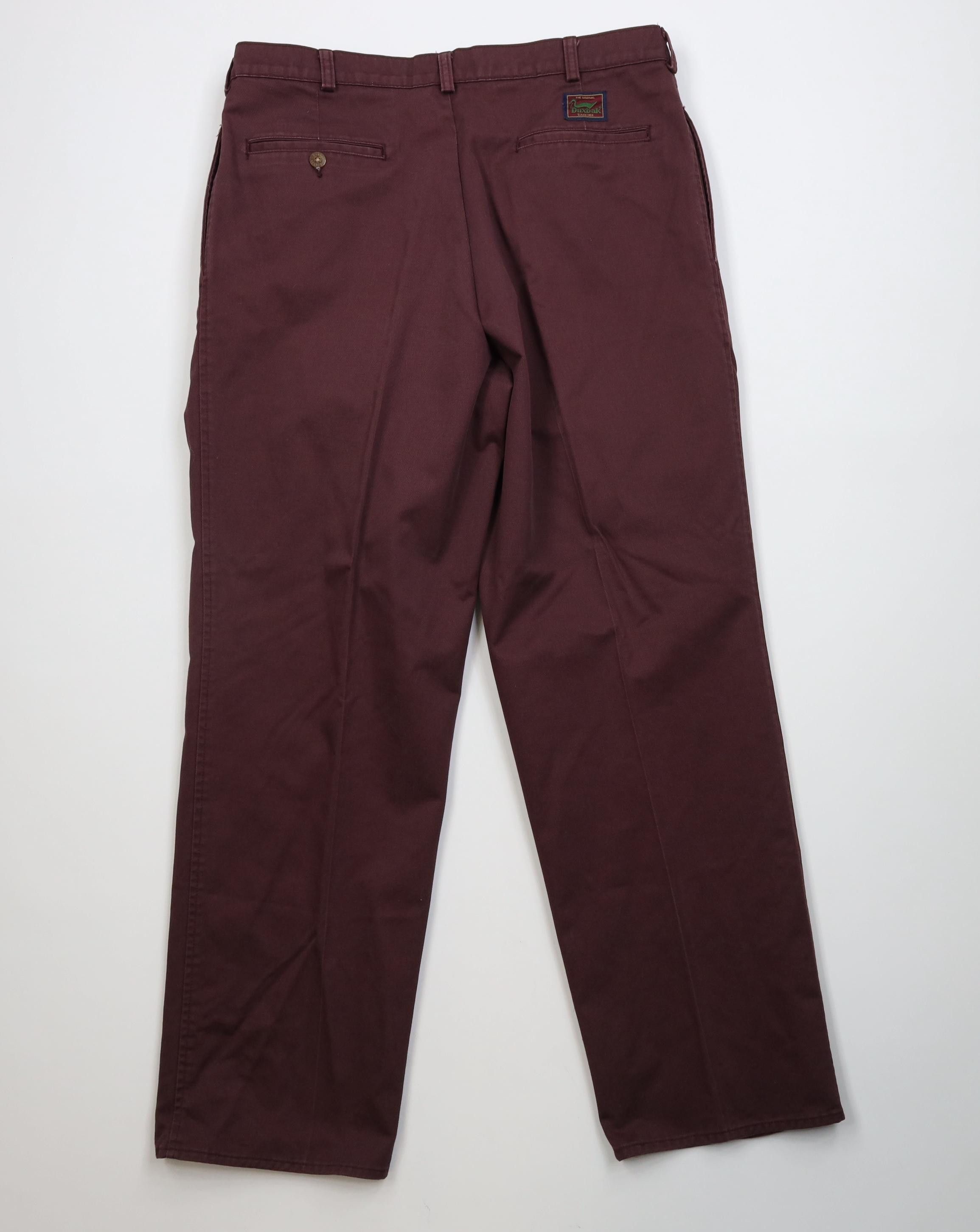 Vintage Vintage 90s Streetwear Wide Leg Chino Pants Cotton Maroon Size US 36 / EU 52 - 9 Thumbnail