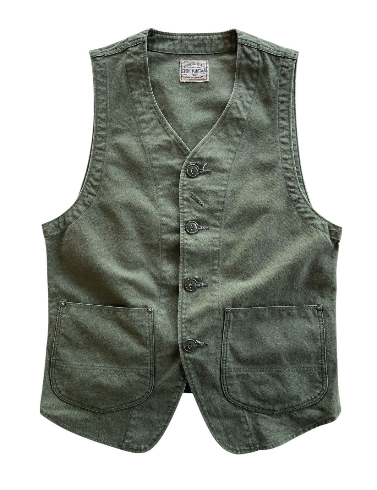 Studio D'Artisan Studio D'artisan Duck Canvas Vest Size US M / EU 48-50 / 2 - 1 Thumbnail