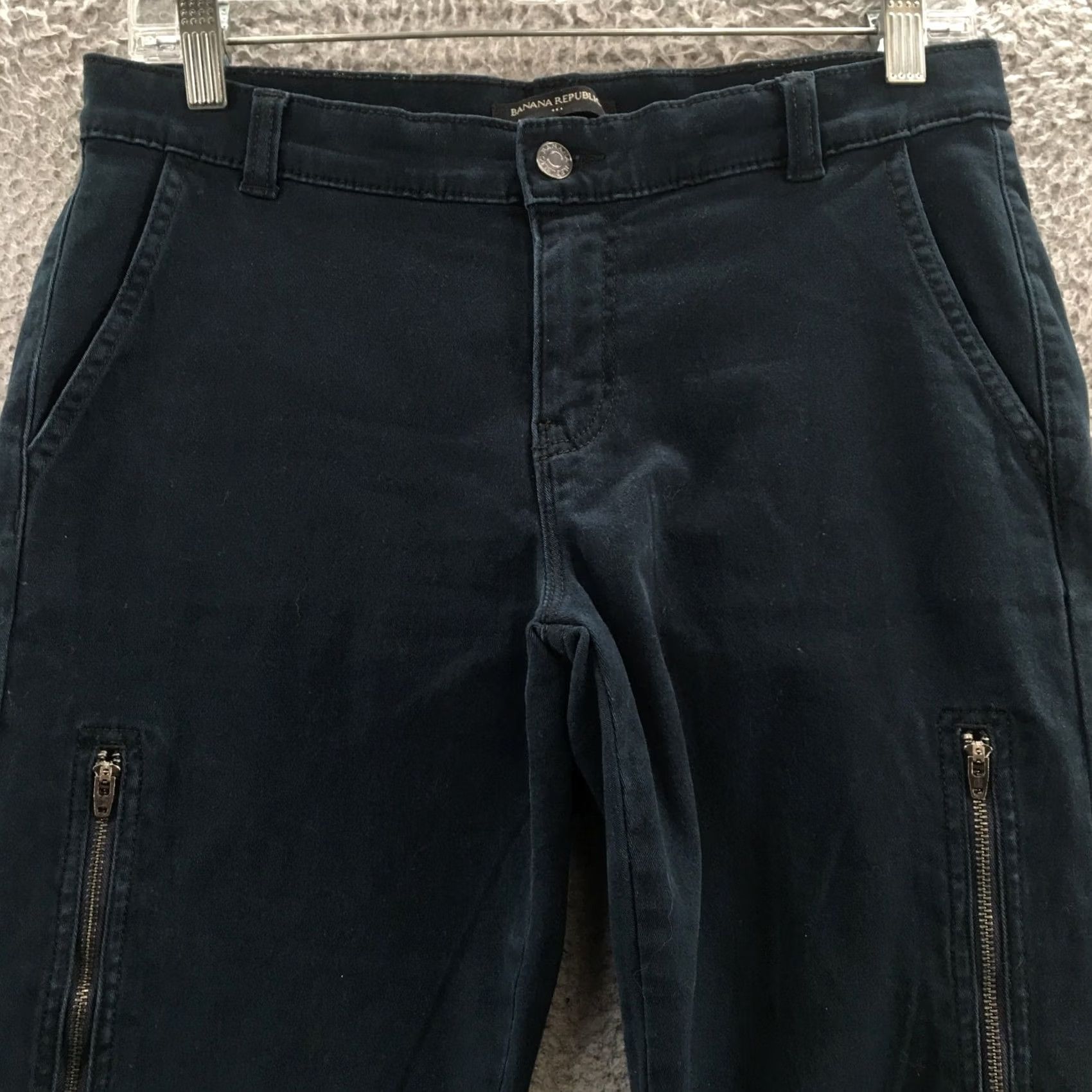 Banana Republic Banana Republic Utility Skinny Pants Womens 8 Black Cotton Blend Pants Women's Reg Skinny Casual Modern Mens/Girls/Womens (adjust as applicable) Size 30" / US 8 / IT 44 - 2 Thumbnail