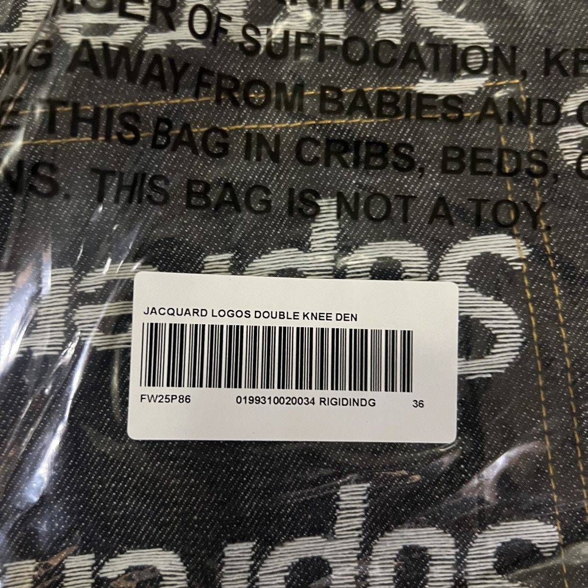 Supreme Supreme Jaquard Logos DoubleKnee Rigid Indigo Denim Size 36 Size US 36 / EU 52 - 5 Thumbnail