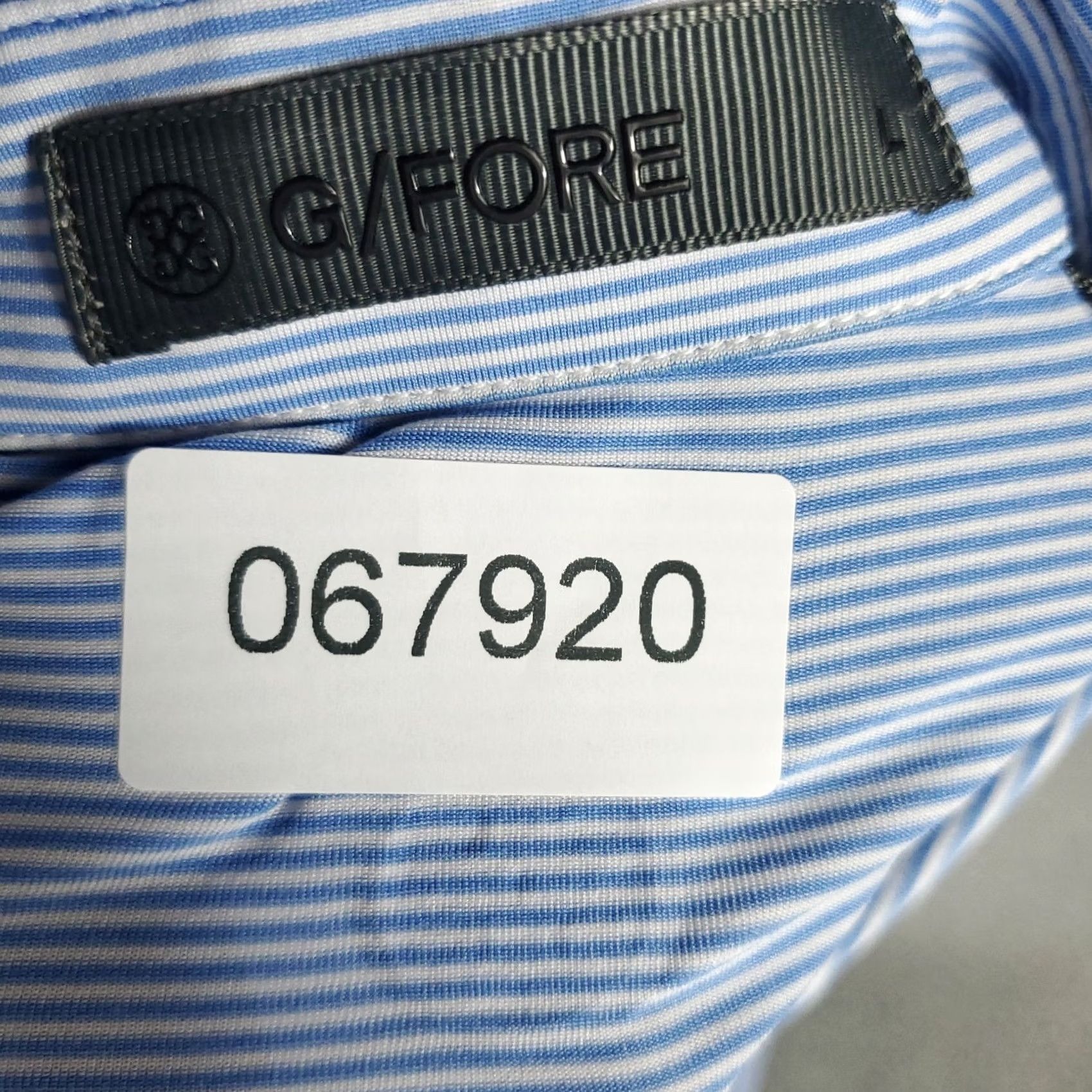 G/FORE G/FORE Polo Shirt Mens L Blue Striped Short Sleeve Golf Polo Shirt Mens Blue Striped Casual Sport Polo Size US L / EU 52-54 / 3 - 7 Thumbnail