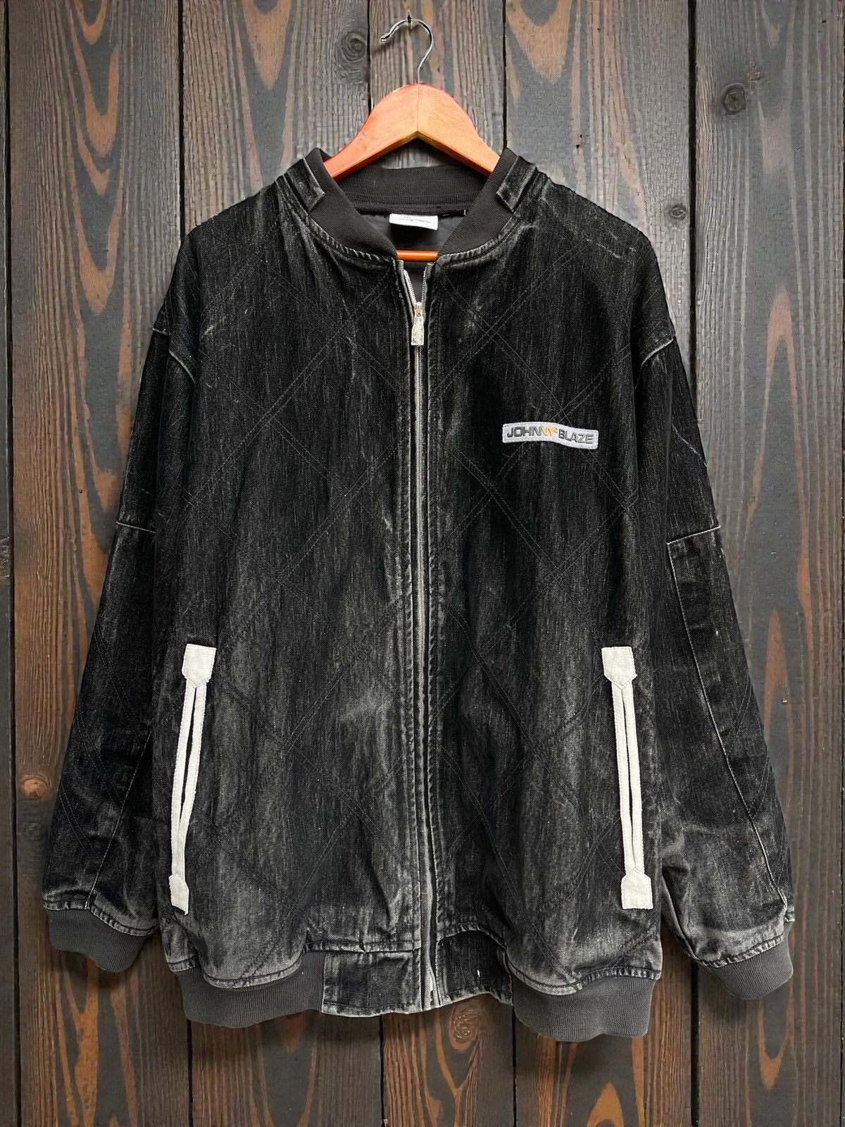 Pelle Pelle Johnny Blaze Denim Jacket Black Washed Vintage Faded Style Size US L / EU 52-54 / 3 - 2 Thumbnail