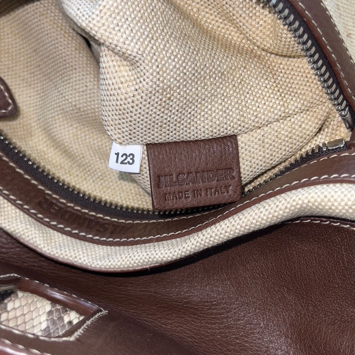 Jil Sander JIL SANDER Real Python Leather Mini Boston Bag “PITONE FOLD” Size ONE SIZE - 11 Thumbnail