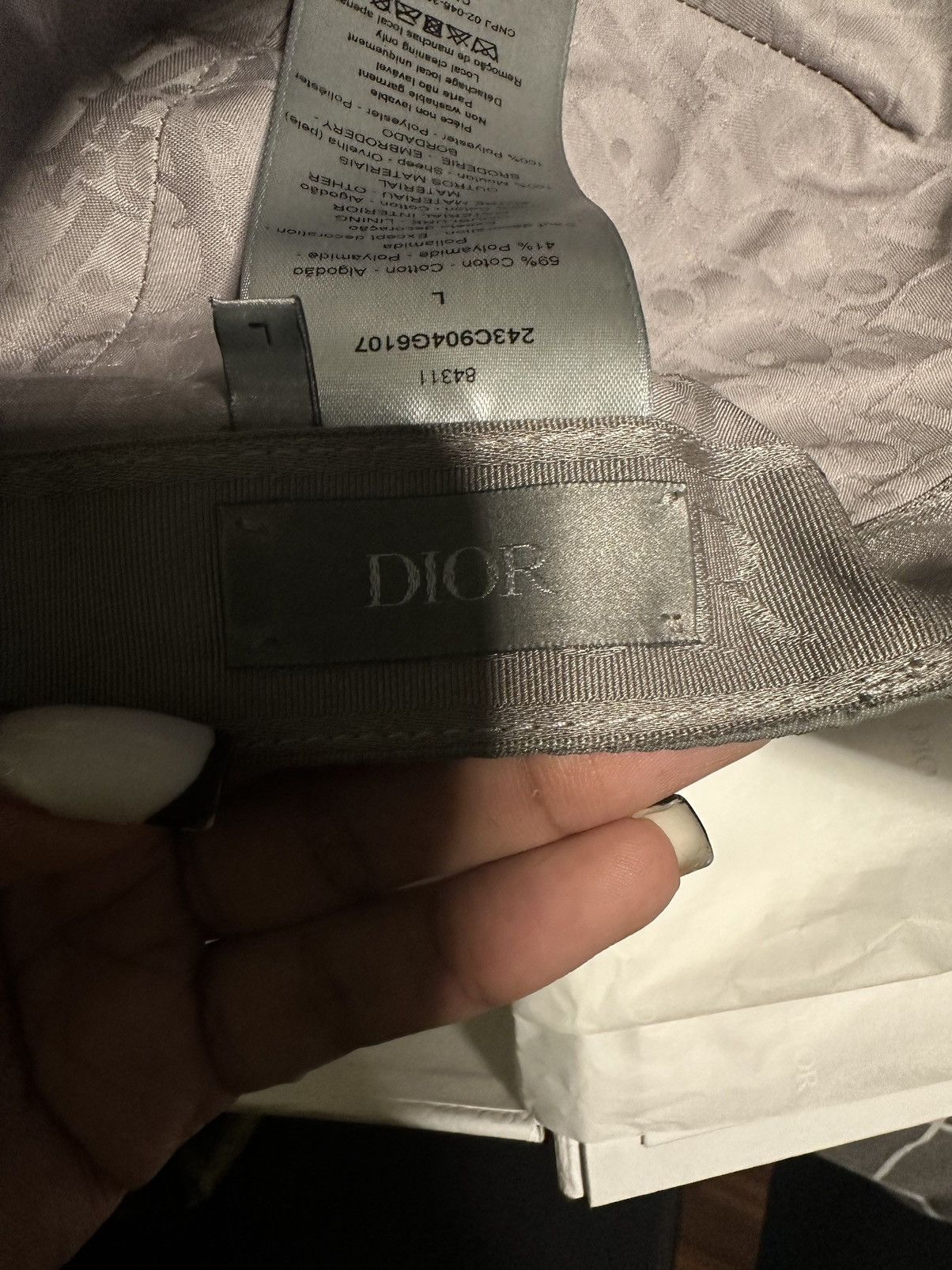 Dior CHRISTIAN DIOR COUTURE CAP GRAY AND FLUORESCENT ORANGE Size ONE SIZE - 12 Thumbnail