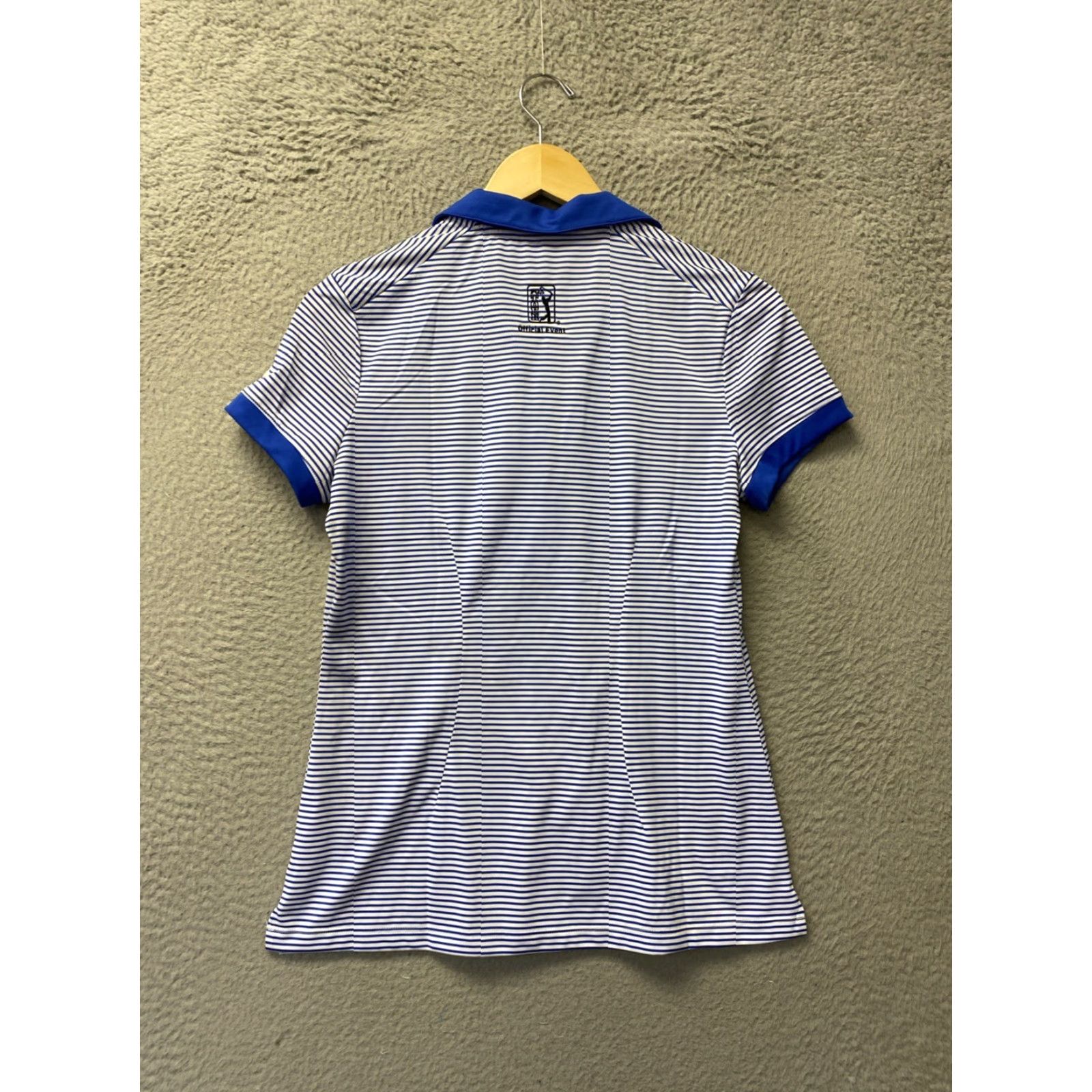 Nike NIKE Women’s Dri-FIT Golf Polo Shirt Pull On Size M Blue Stripes 137-25 Size M / US 6-8 / IT 42-44 - 6 Thumbnail