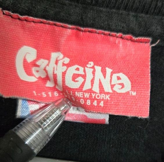 Vintage CAFFEINE CLOTHING RECORDS THAT SOUND L/S LARGE RAVE Size US L / EU 52-54 / 3 - 5 Thumbnail