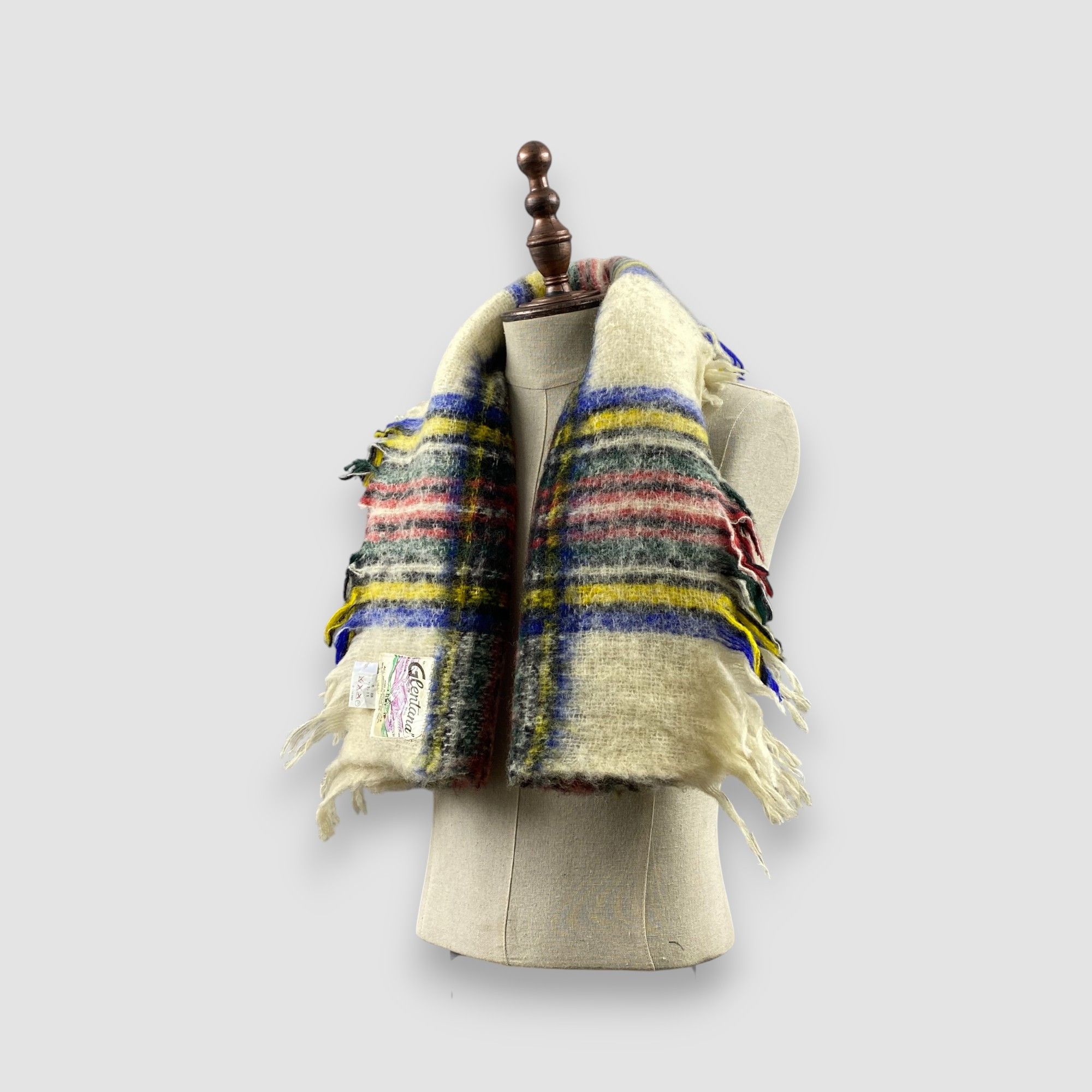 Japanese Brand Vintage Glentana Scarf Muffler Wool Mohair Scarves Size ONE SIZE - 2 Thumbnail
