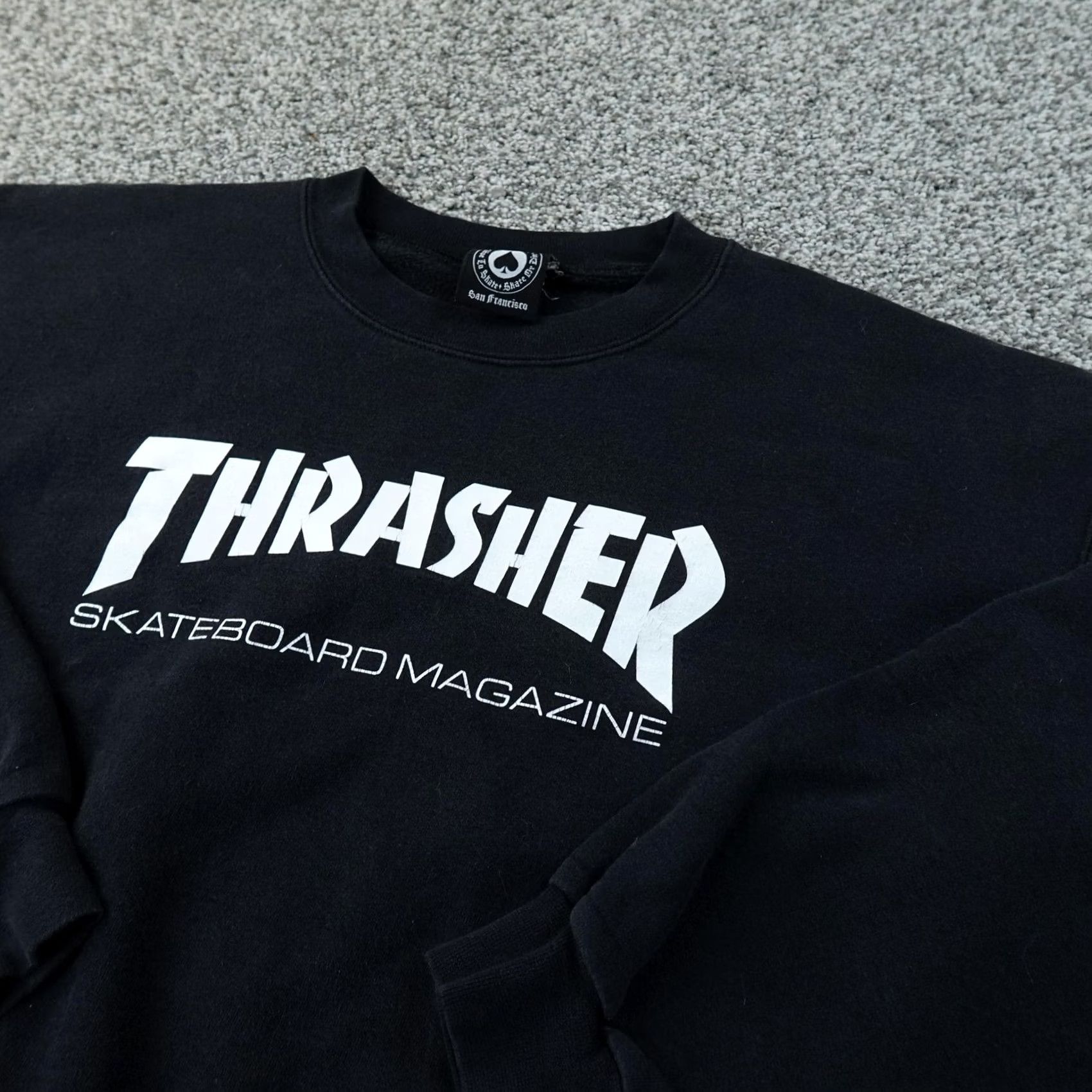 Thrasher VTG Thrasher Sweatshirt Mens M Black Graphic Print Crewneck Pullover Sweater Y2K Winter Logo Size US M / EU 48-50 / 2 - 2 Thumbnail