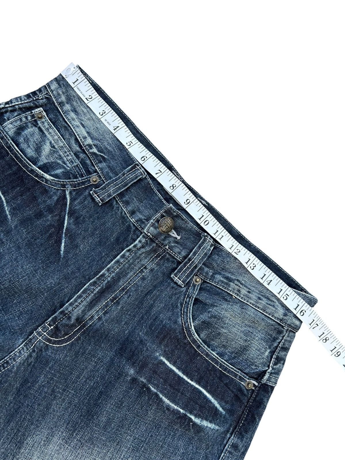 Kapital FLARE JAPANESE PUNK SORRIDERE DISTRESSED DENIM JEANS Size US 33 - 13 Thumbnail