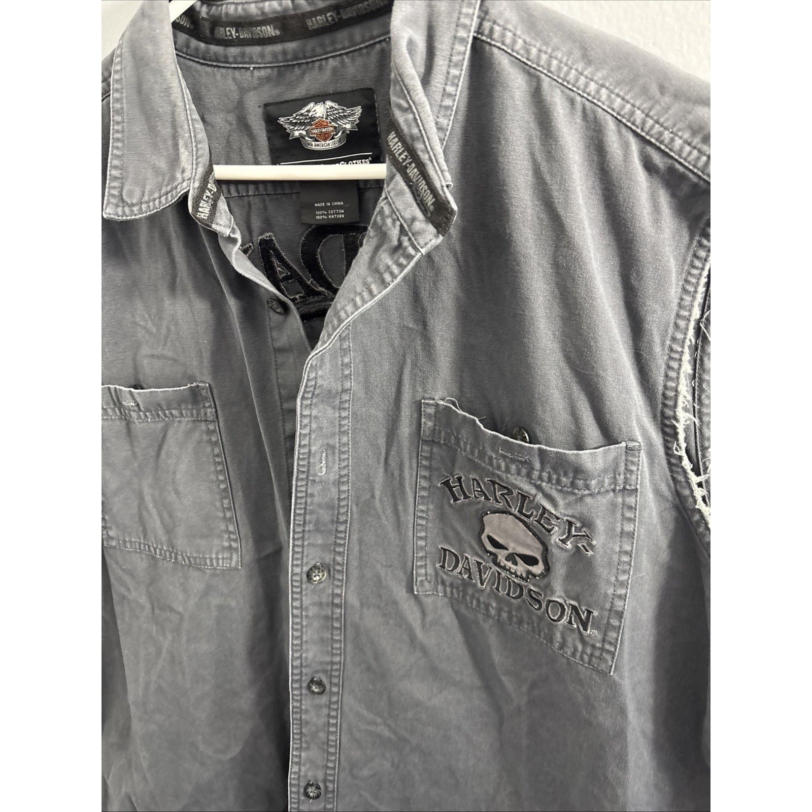 Harley Davidson Harley Davidson Sleeveless Vest Gray Size XL / US 12-14 / IT 48-50 - 2 Thumbnail