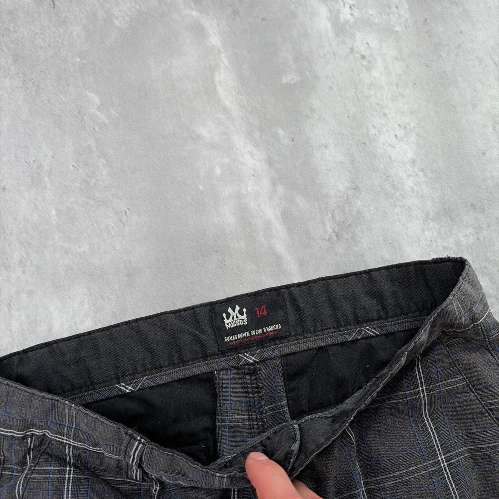 Other Y2K Grey Micros Grunge Plaid Gothic Skater Shorts Size 27" / US 4 / IT 40 - 4 Thumbnail