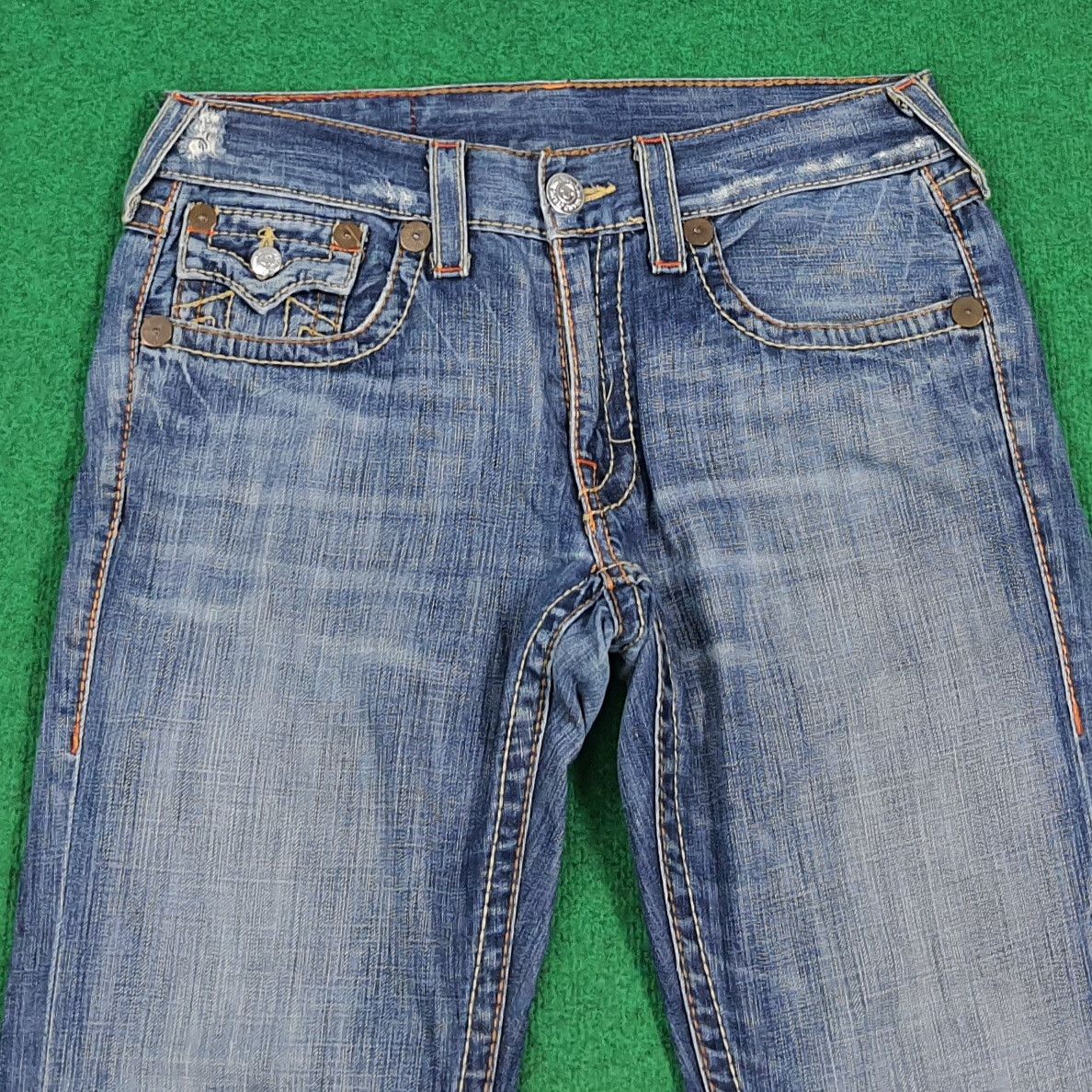 True Religion Vintage True Religion Jeans Blue Baggy Bootcut C280N28 Size US 33 - 7 Thumbnail