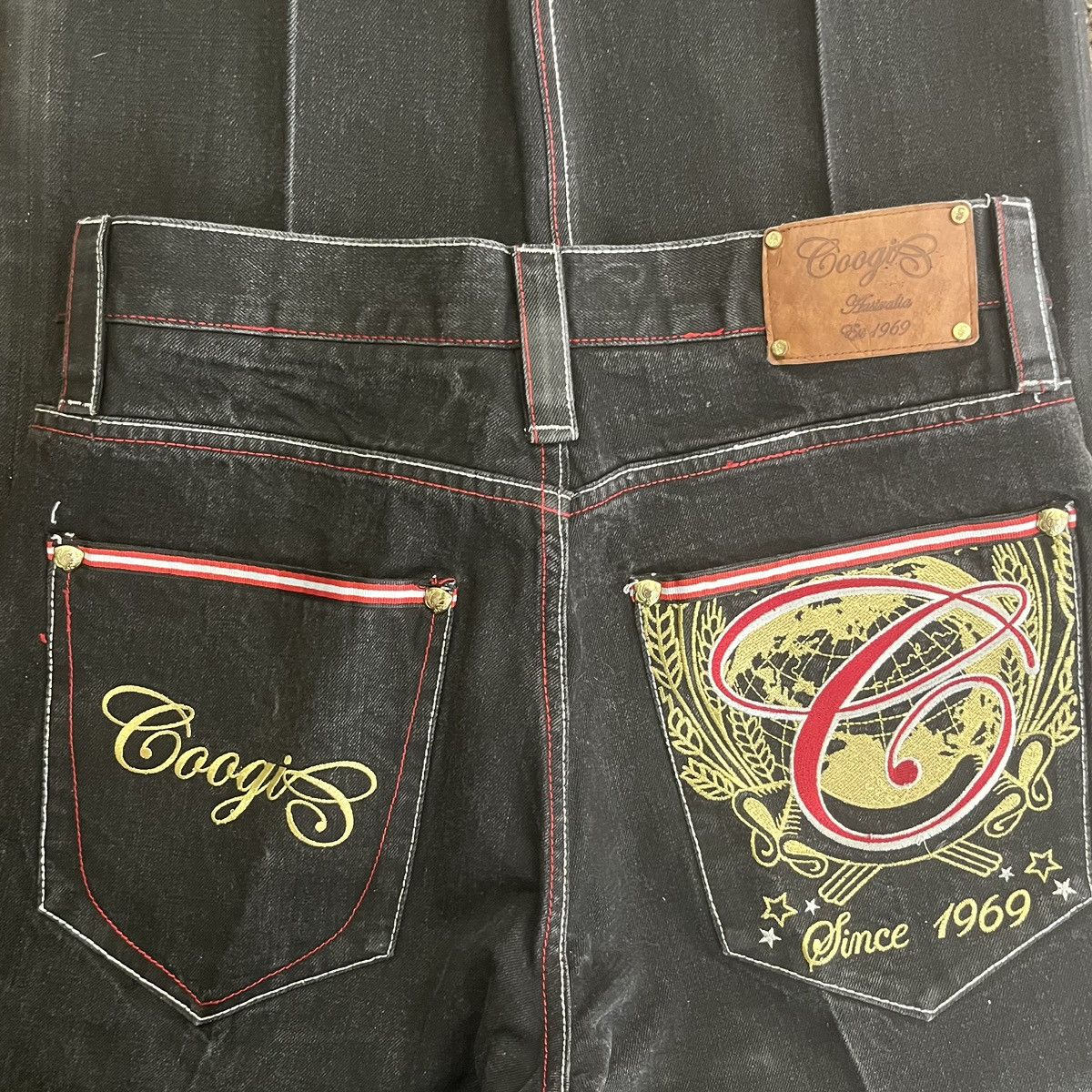 image of Coogi Global Black Red Gold Denim 34 X 34, Men's