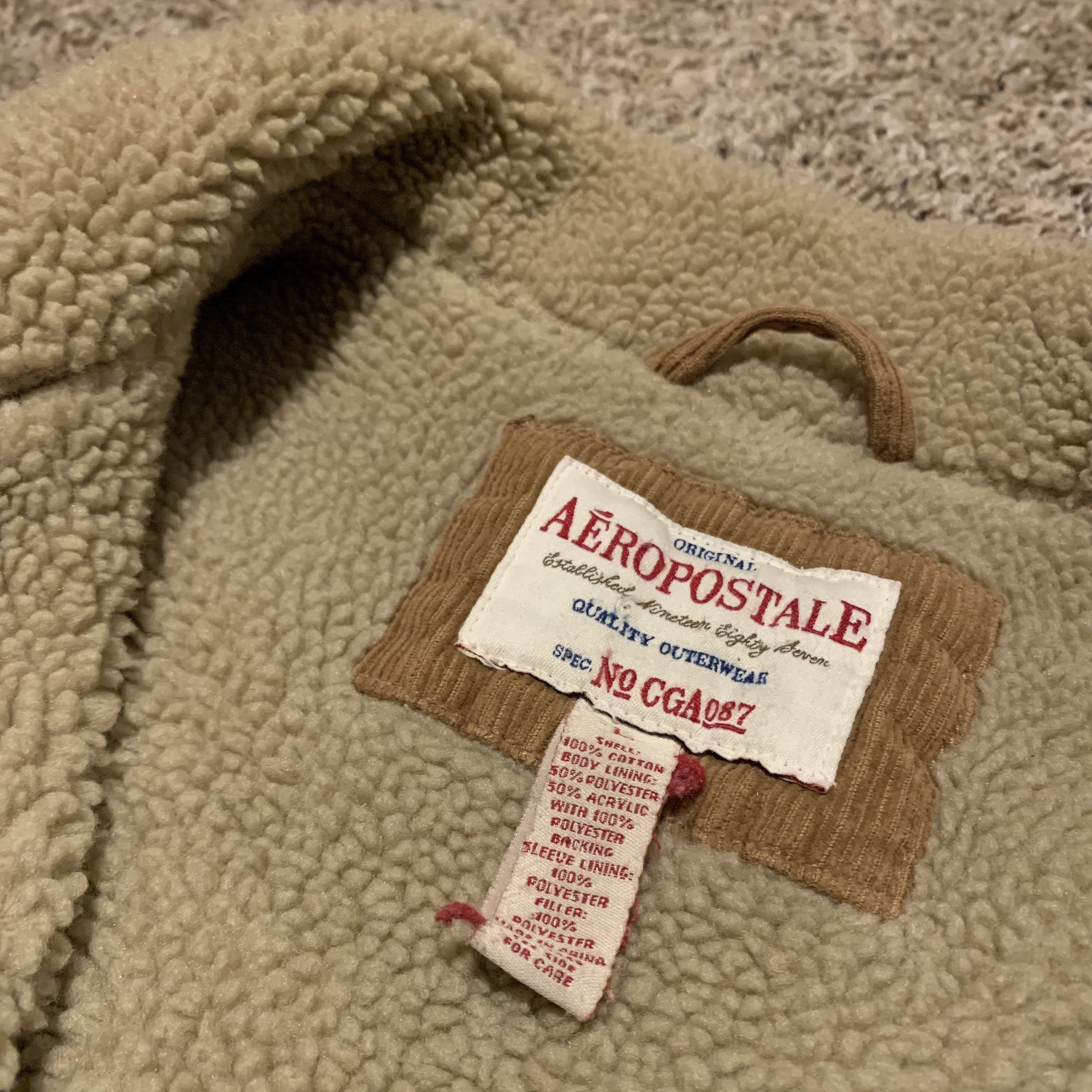 Aeropostale AEROPOSTALE SHERPA CORDUROY JACKET Size US L / EU 52-54 / 3 - 2 Thumbnail