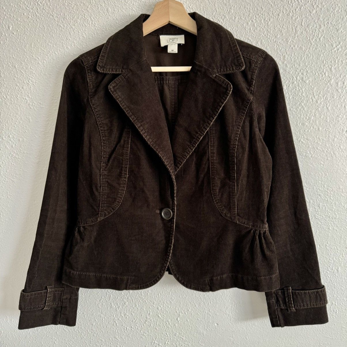 Loft LOFT Vintage Y2K 2000’s Dark Brown Corduroy Blazer Jacket Size M / US 6-8 / IT 42-44 - 2 Thumbnail