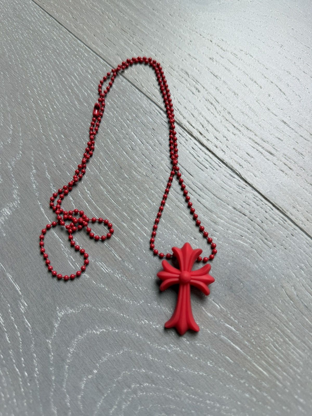 Chrome Hearts Silichrome Cross Necklace