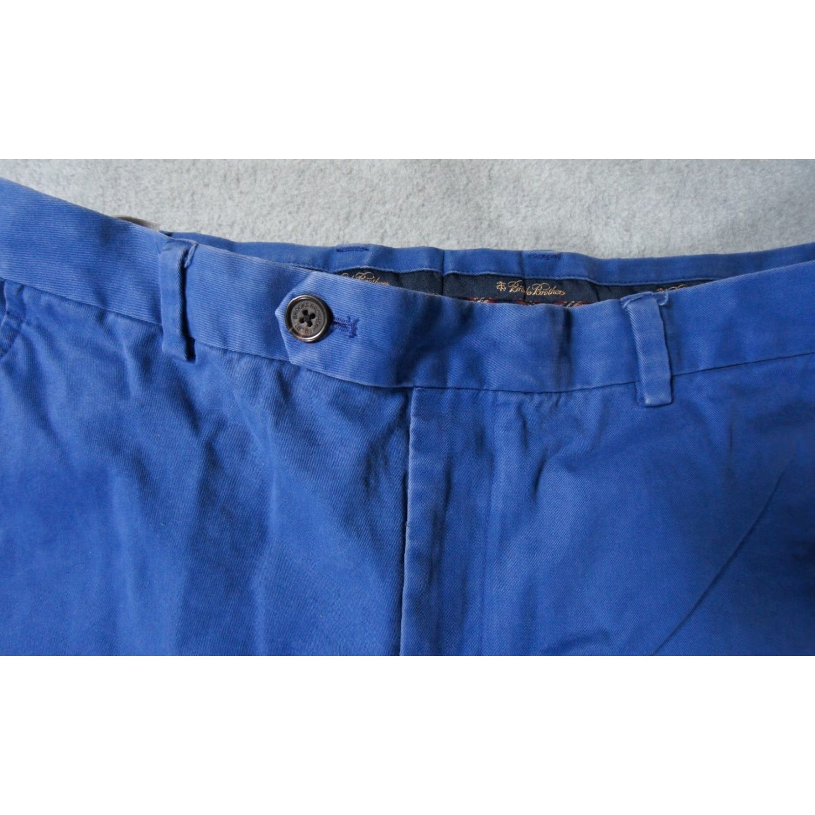 Brooks Brothers VINTAGE: No is not vintage, so skip. Brooks Brothers Pants Mens 32x28 Blue Chino Trousers Flat Front Preppy Adult Size US 32 / EU 48 - 3 Thumbnail