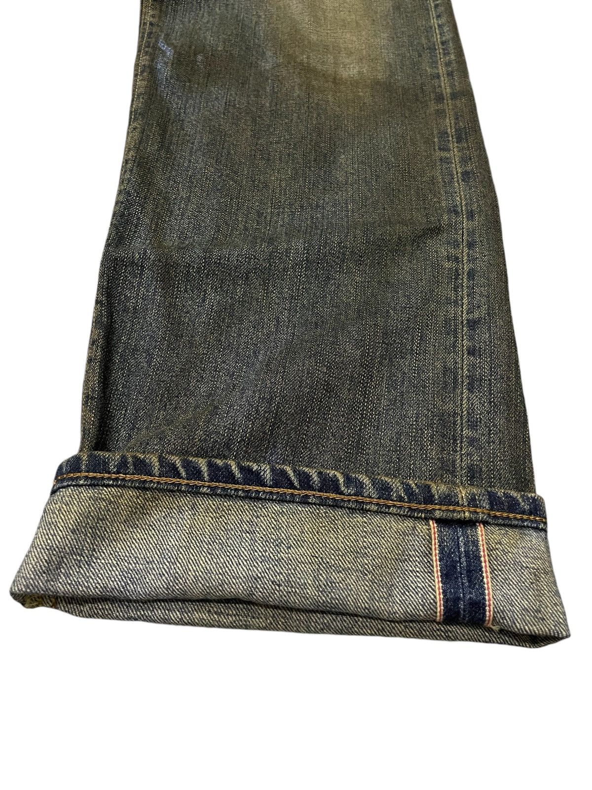 Edwin × Hysteric Glamour Vintage Edwin 505zx Mud Dirty Mud Wash Loose Selvedge Jeans Size US 33 - 9 Thumbnail