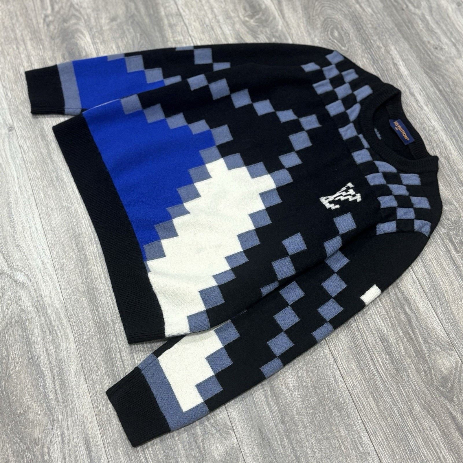 Louis Vuitton Louis Vuitton Fair Isle Macro Knit Sweater ' Black Blue ' Size US L / EU 52-54 / 3 - 5 Thumbnail