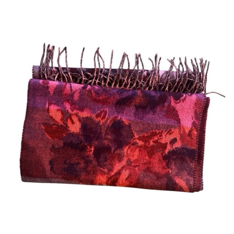 Lord & Taylor Lord & Taylor Floral Fringe Scarf – Made in Germany Size ONE SIZE - 2 Thumbnail