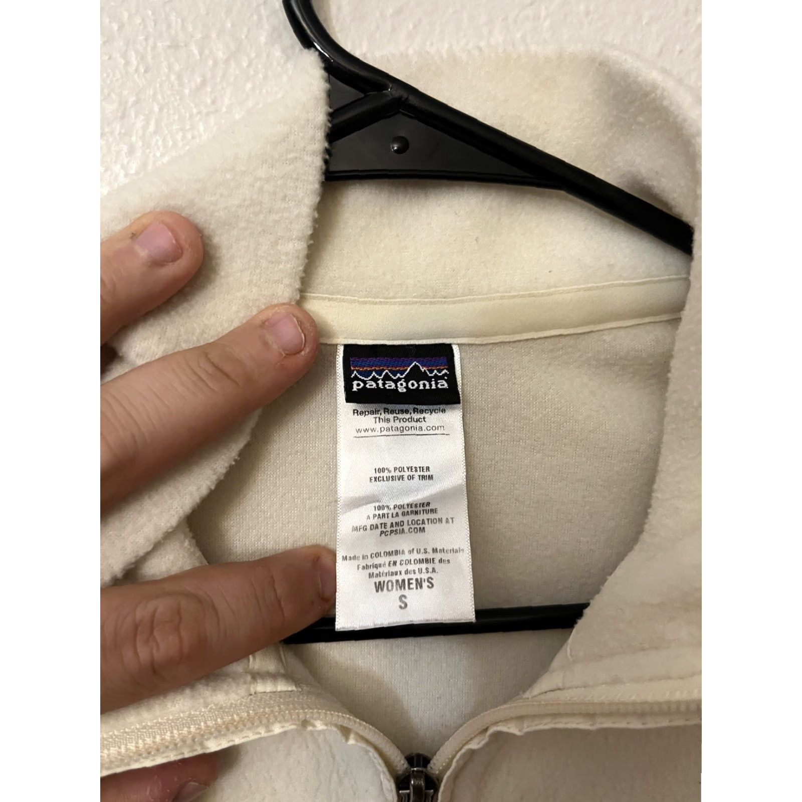 Patagonia Patagonia Fleece Jacket Womens Small Cream Full Zip jacket Womens Small Patagonia Synchilla Windbreaker USA 90s? Size S / US 4 / IT 40 - 3 Thumbnail