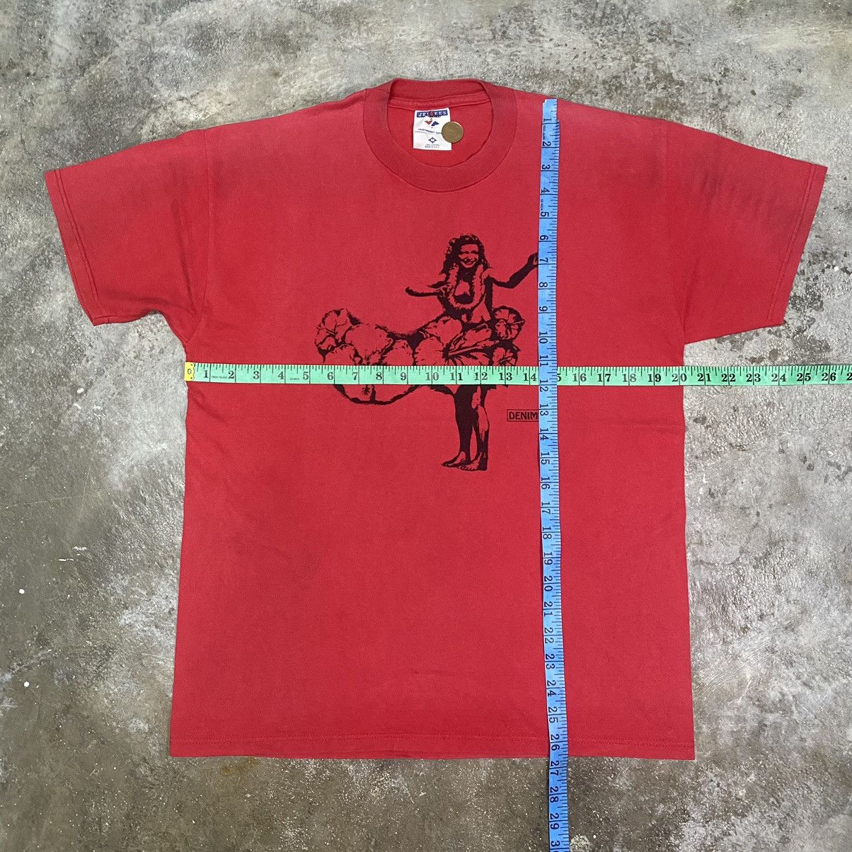 Denime × Japanese Brand × Vintage VINTAGE DENIME HAWAIIAN GIRL T SHIRT Size US M / EU 48-50 / 2 - 13 Thumbnail