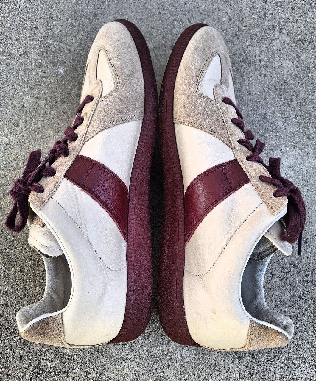 Maison Margiela Maison Margiela Replica Low Top Beige Leather Sneakers Size US 13 / EU 46 - 4 Thumbnail