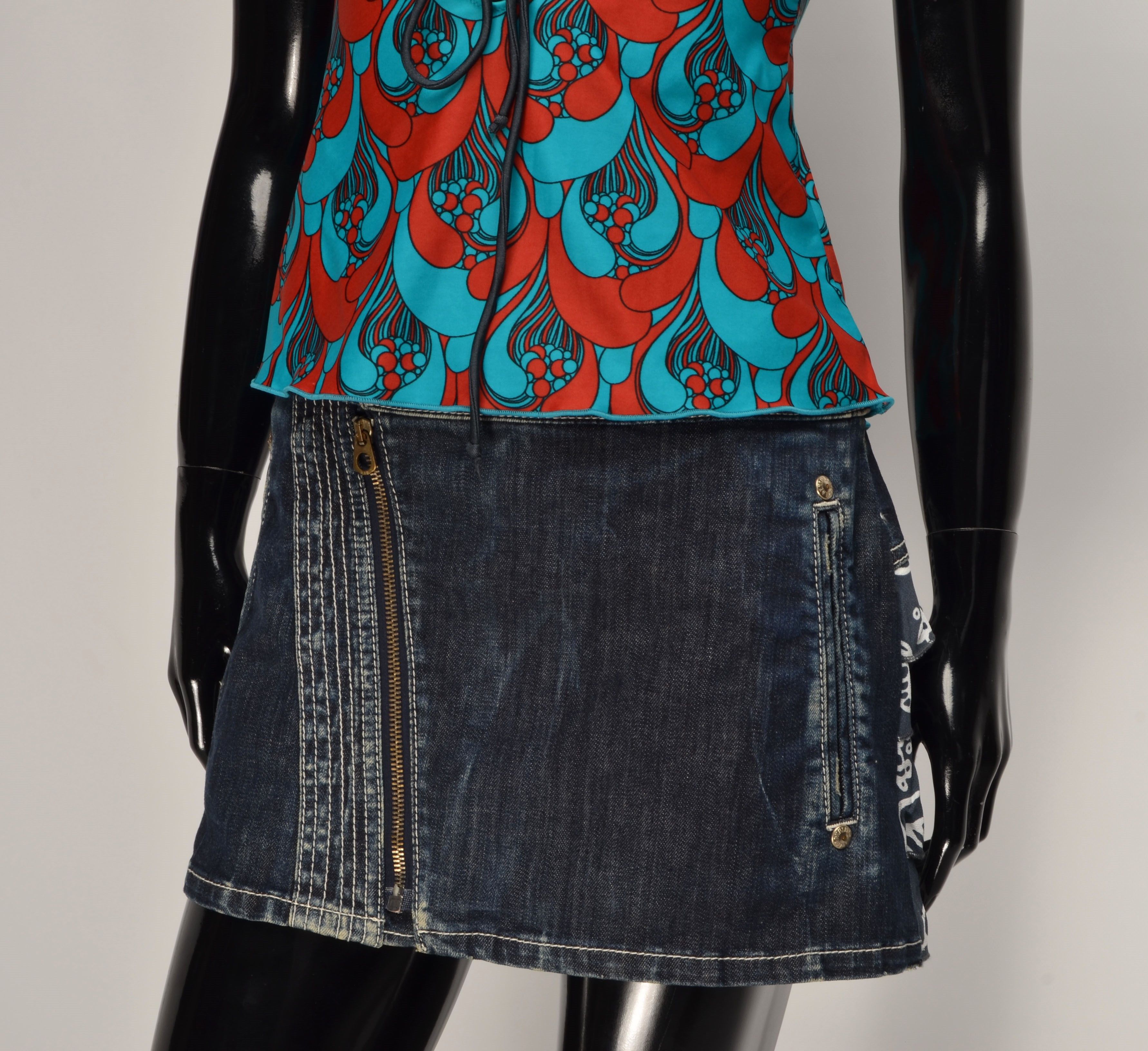 Designer × Vintage Nolita North Little Italy Y2K Psychedelic Halter Top Size M / US 6-8 / IT 42-44 - 3 Thumbnail
