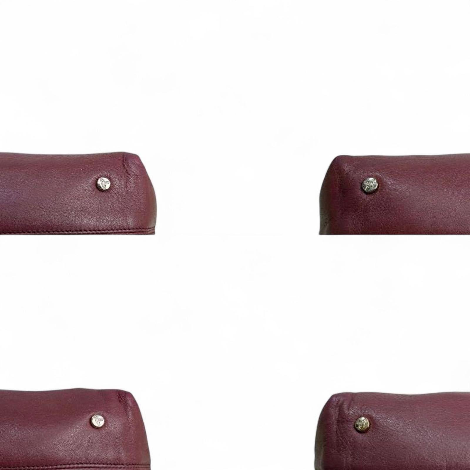 Vivienne Westwood Vivienne Westwood - Burgundy Leather Handbag with Dual Top-3 Size ONE SIZE - 7 Thumbnail