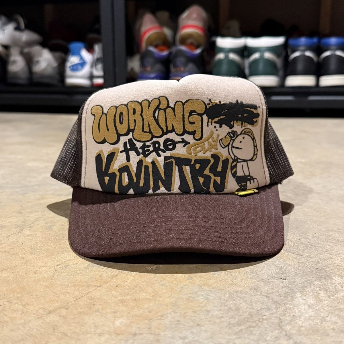 Kapital × Kapital Kountry Kapital Working Hero Trucker Cap - Brown