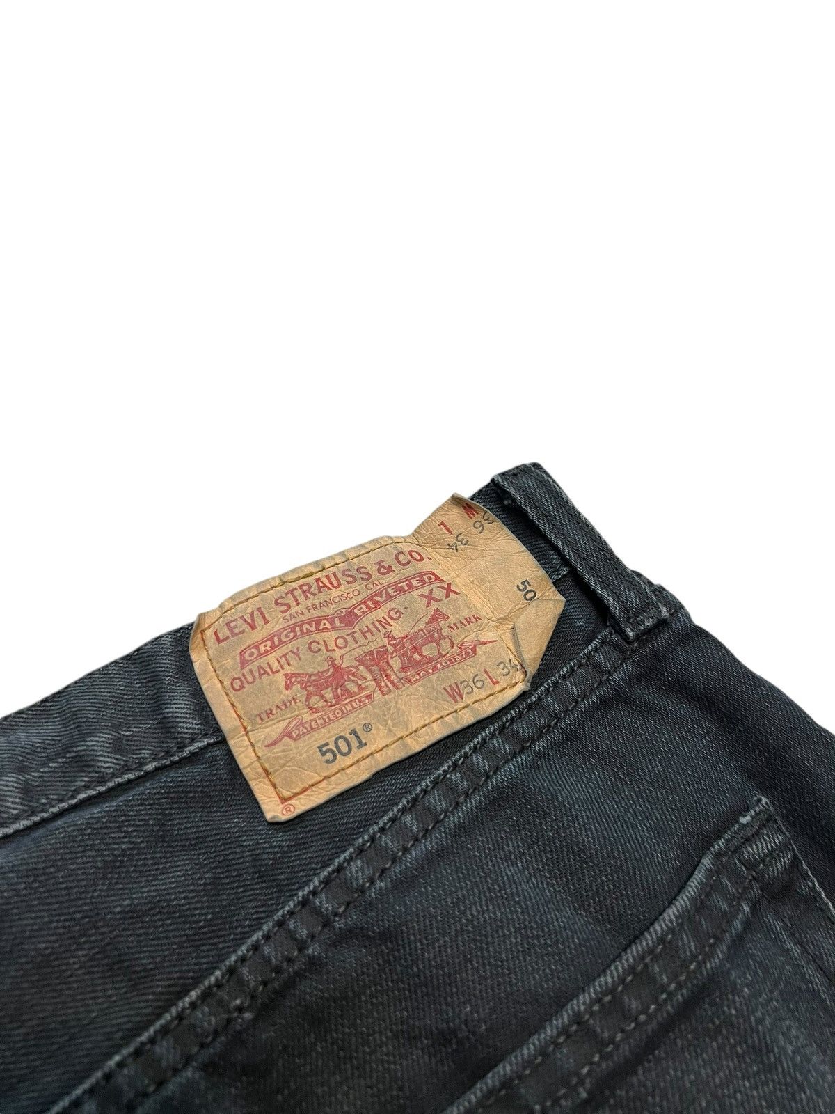 Levi's Vintage 90s Levi’s 501’s Black Jeans denim Size US 36 / EU 52 - 3 Thumbnail