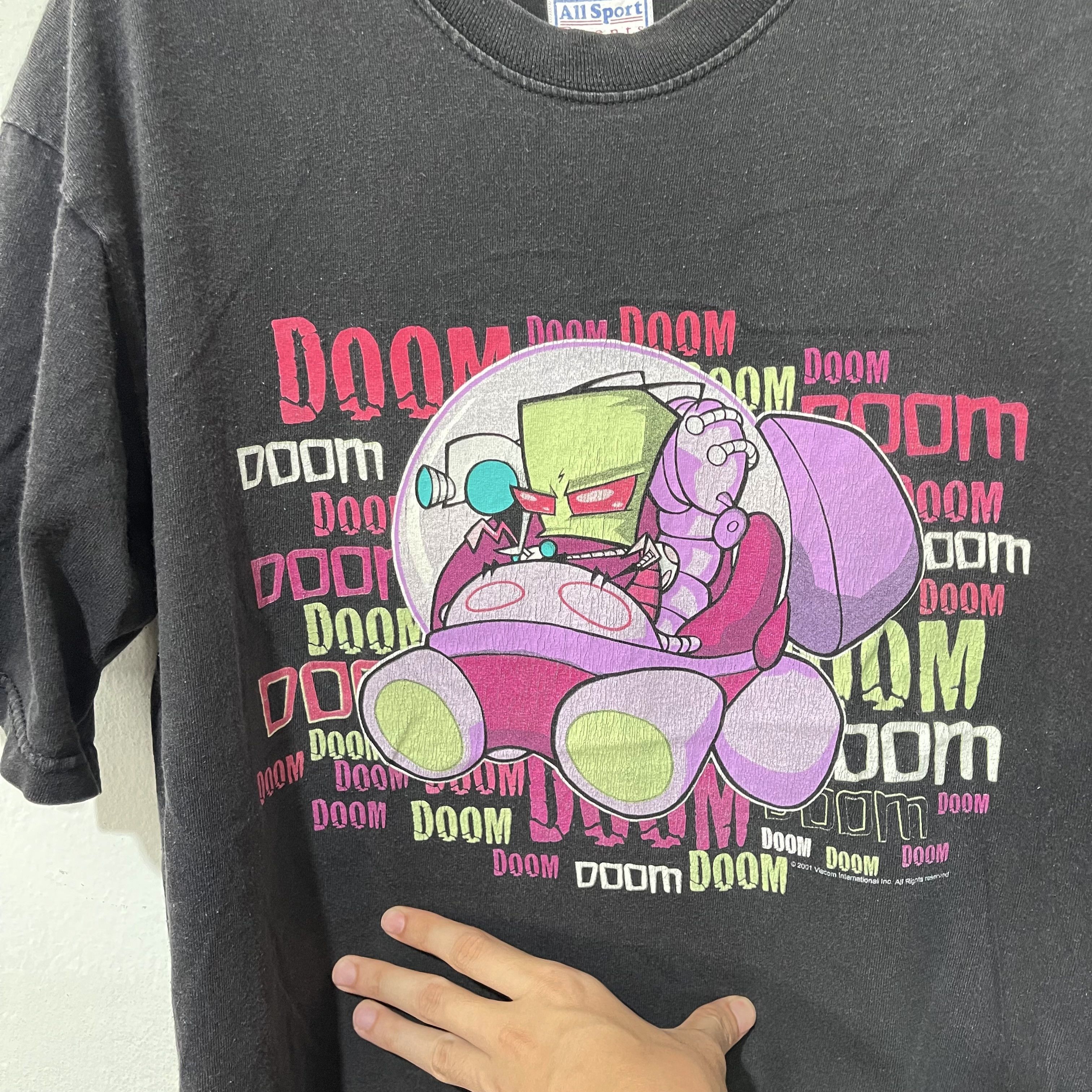 Vintage Vintage 2001 Invader Zim Doom Doom T-Shirt Size US M / EU 48-50 / 2 - 2 Thumbnail
