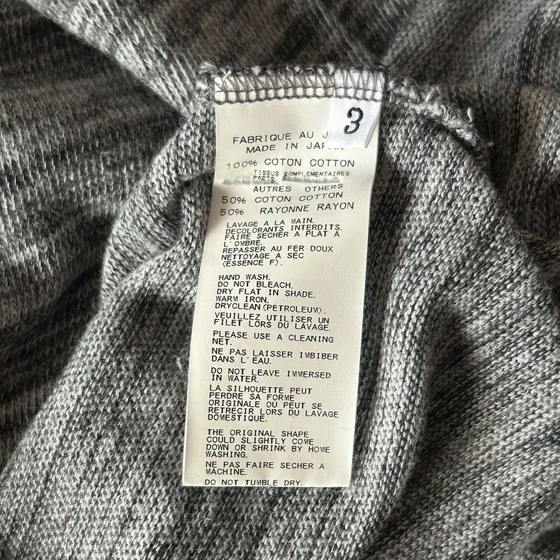 Yohji Yamamoto Yohji Yamamoto 15ss Grey Stripe Patchwork Short Sleeve 2502 Size US L / EU 52-54 / 3 - 7 Thumbnail