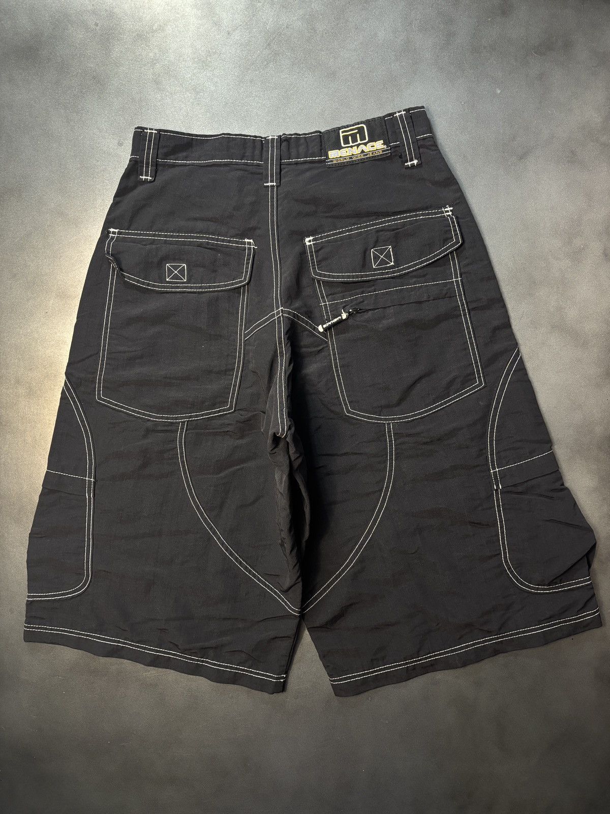 Menace × Vintage Vintage Menace Jeans Shorts 90s Nylon Raver Contrast Stitch Size US 28 / EU 44 - 4 Thumbnail