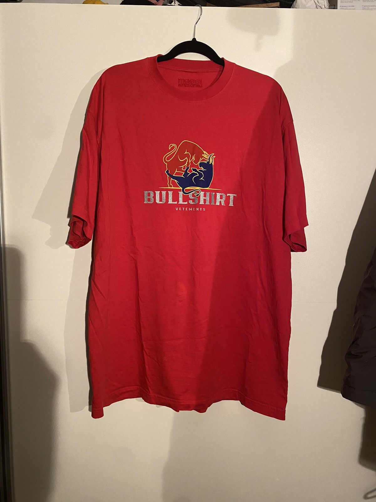 image of Vetements Bullshirt Redbull T Shirt, Men's (Size Small)